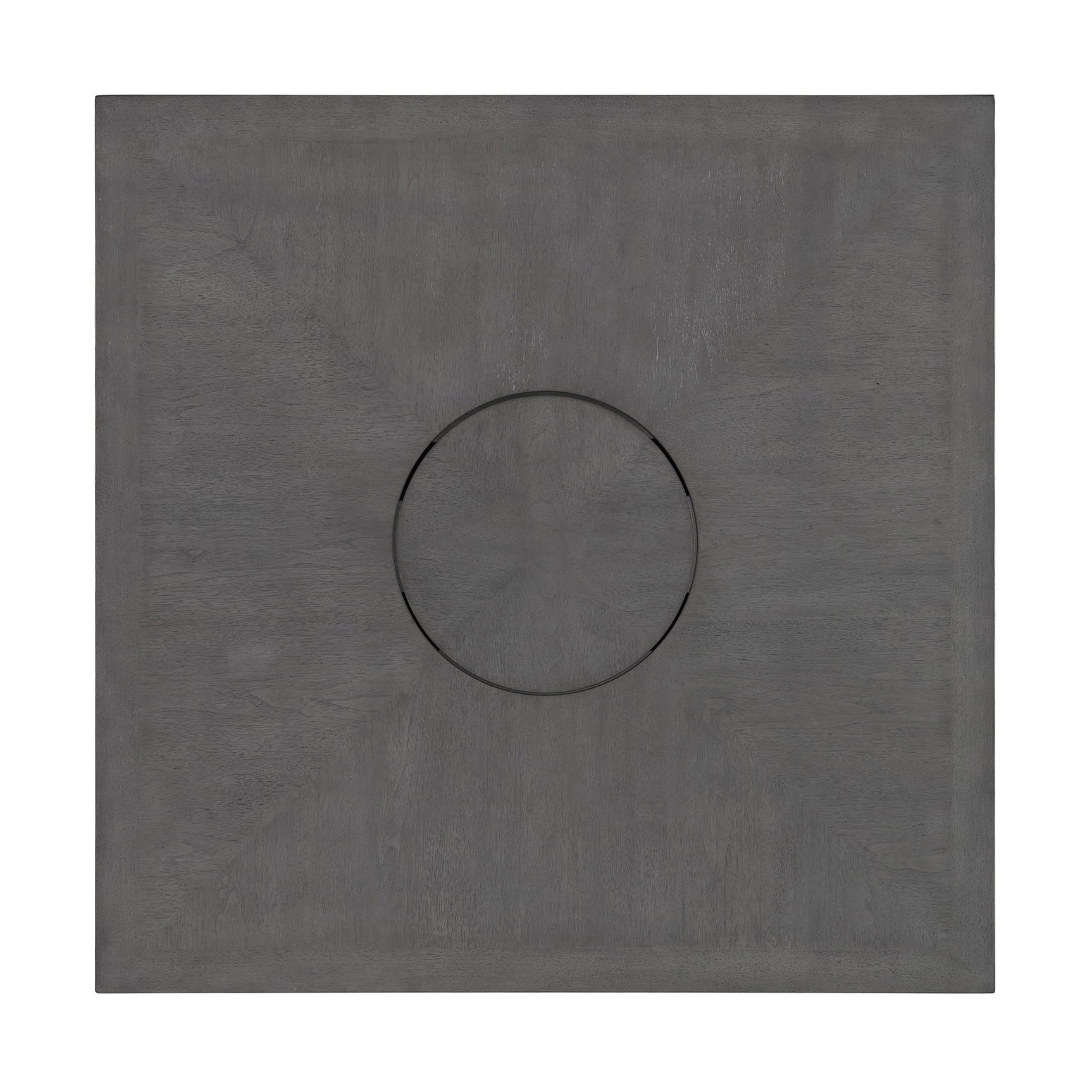 Seneca Square Counter Table with Lazy Susan in Grey - Tampa Furniture Outlet