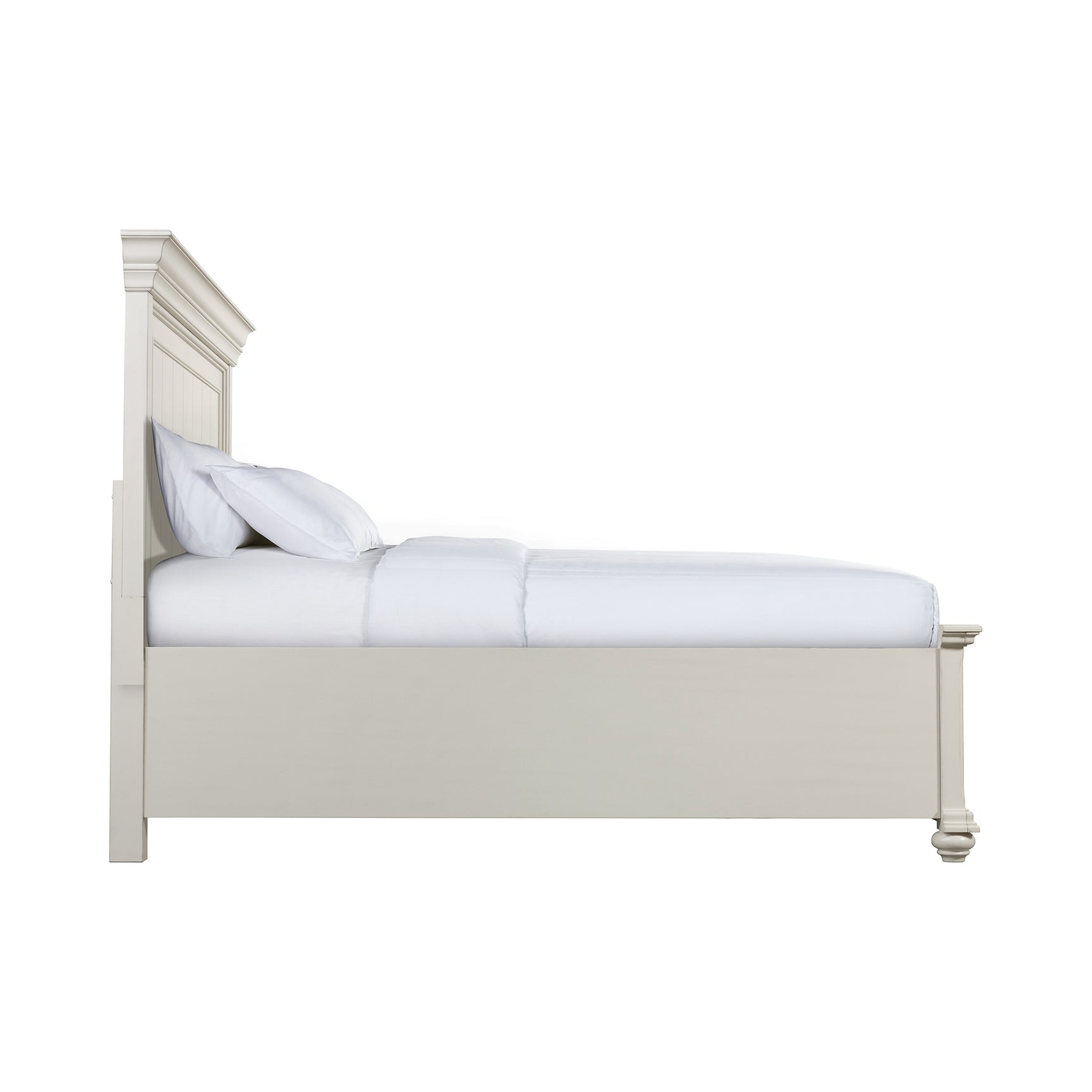 Slater Queen Platform Storage Bed in Antique White