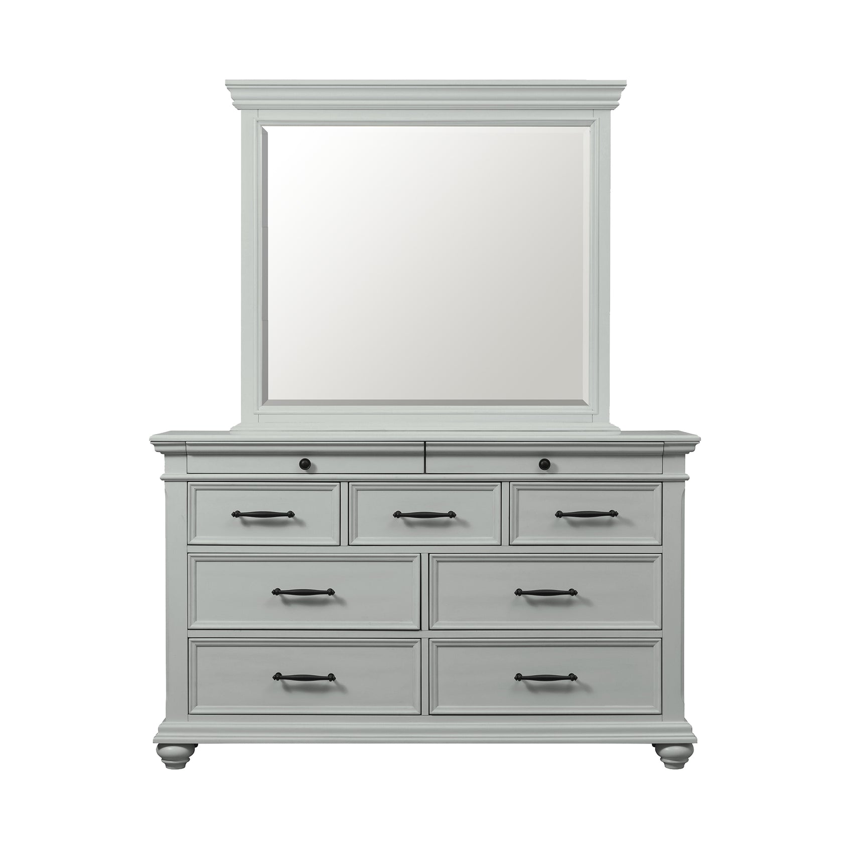 Slater 9-Drawer Dressser with Mirror - Tampa Furniture Outlet