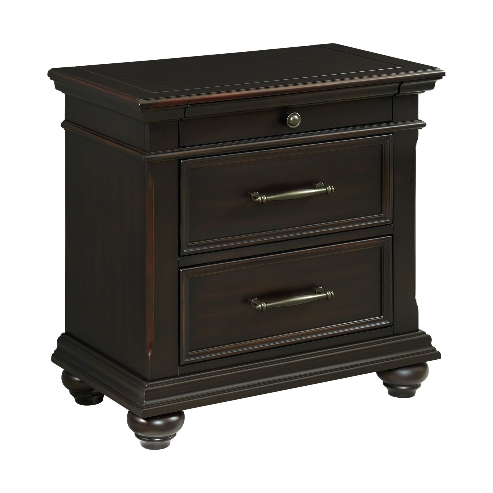 Slater Nightstand w/USB Black - Tampa Furniture Outlet