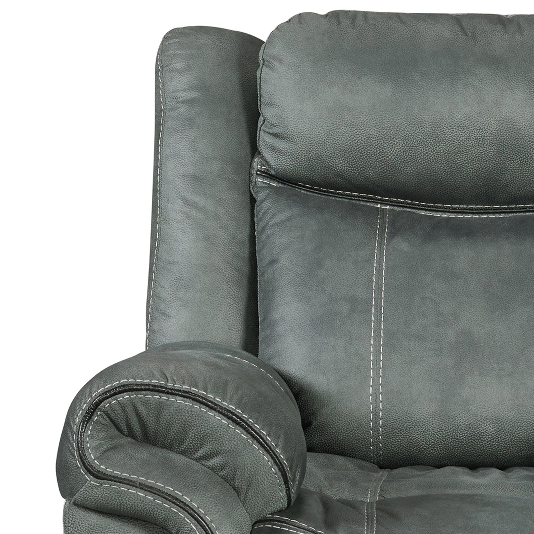 Sorrento Motion Loveseat with Console in FB367 Charcoal - Tampa Furniture Outlet