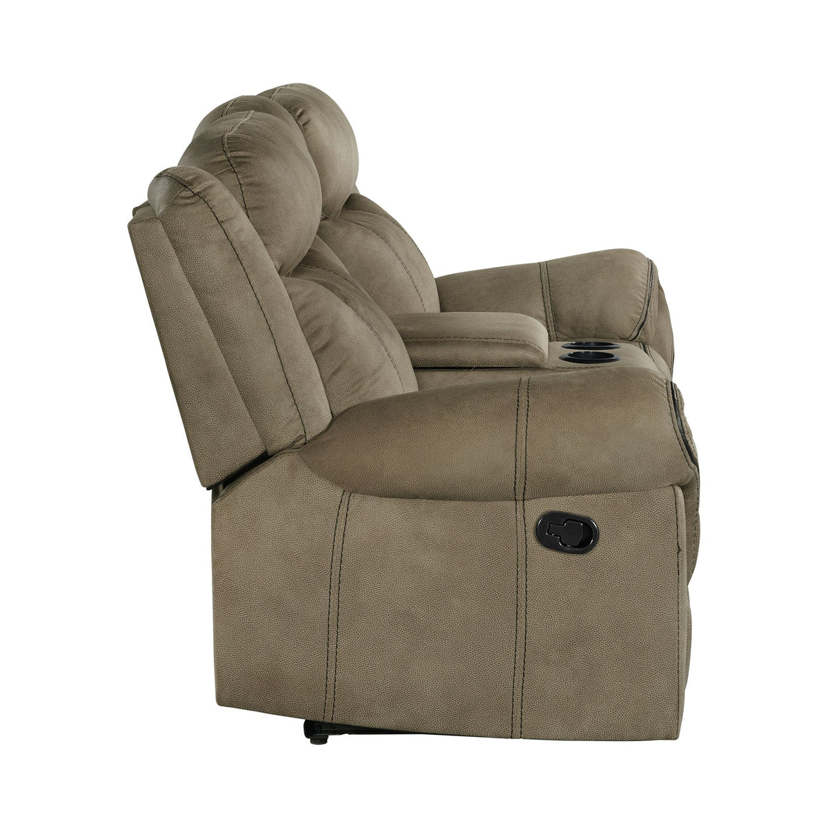 Sorrento Motion Loveseat with Console in T101 Brown
