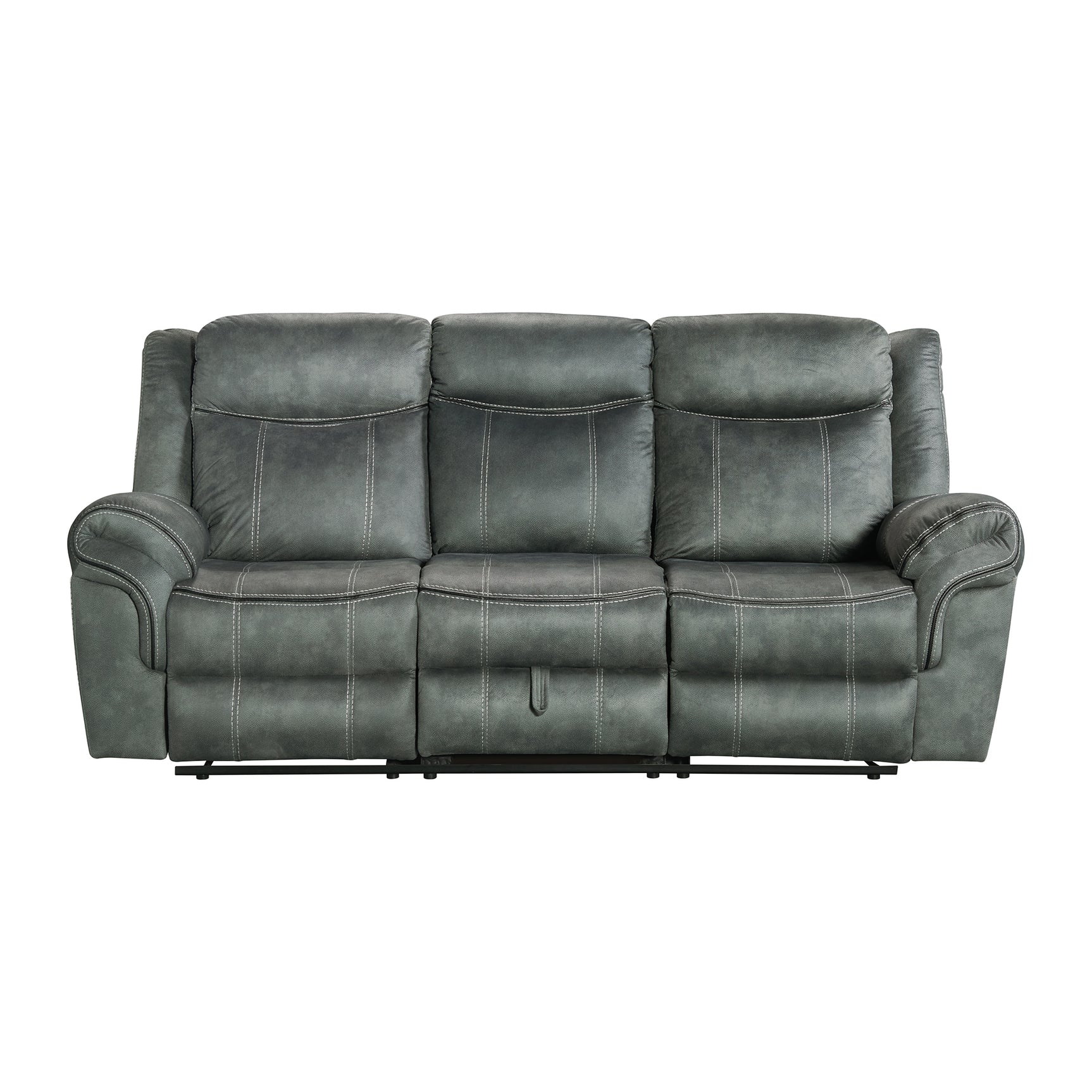 Sorrento Motion Sofa with Dropdown in FB367 Charcoal - Tampa Furniture Outlet
