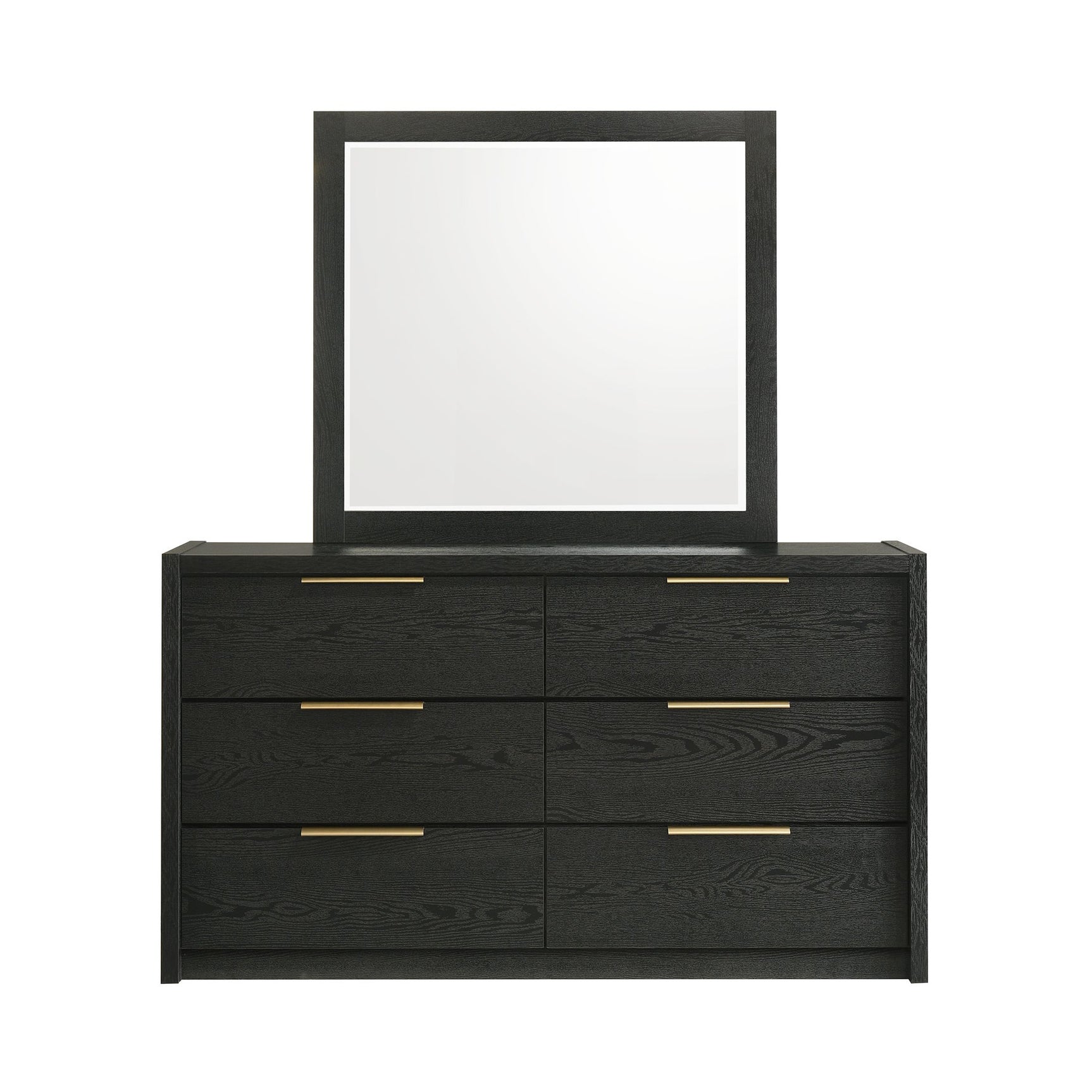 South Bend Dresser and Mirror Set in Black