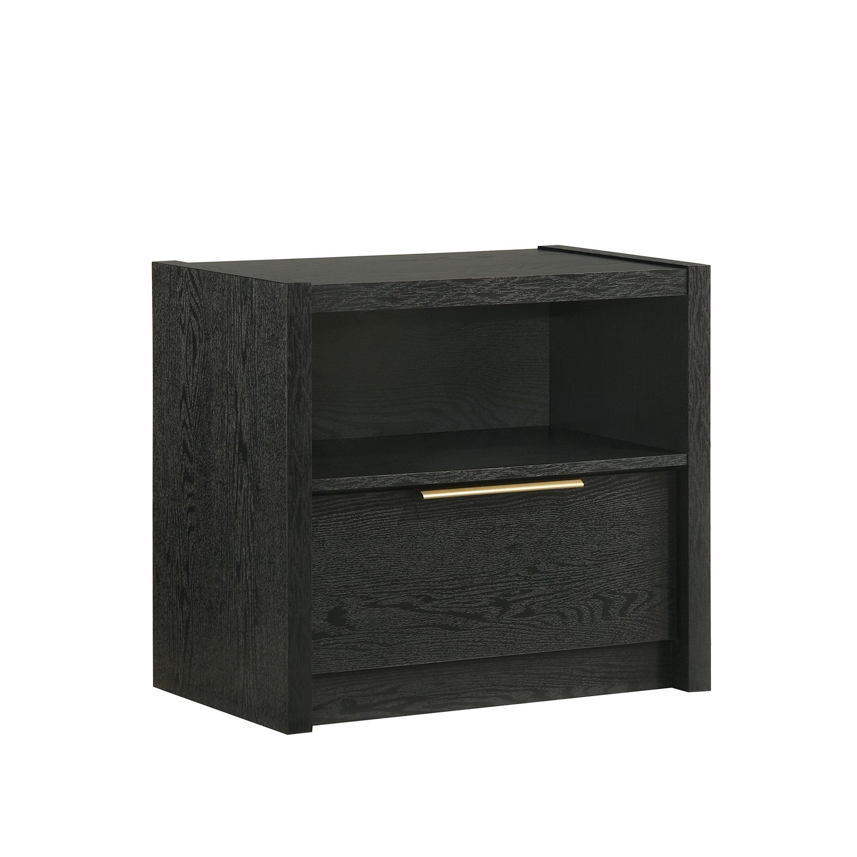 South Bend Nightstand with USB in Black - Tampa Furniture Outlet
