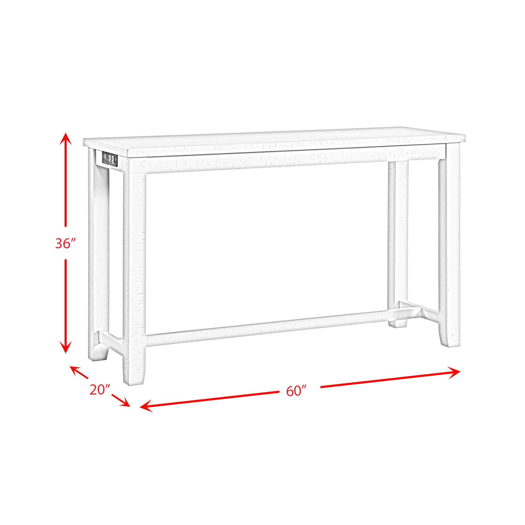 Stone Occasional Bar Table Single Pack in White (Table + Three Stools)