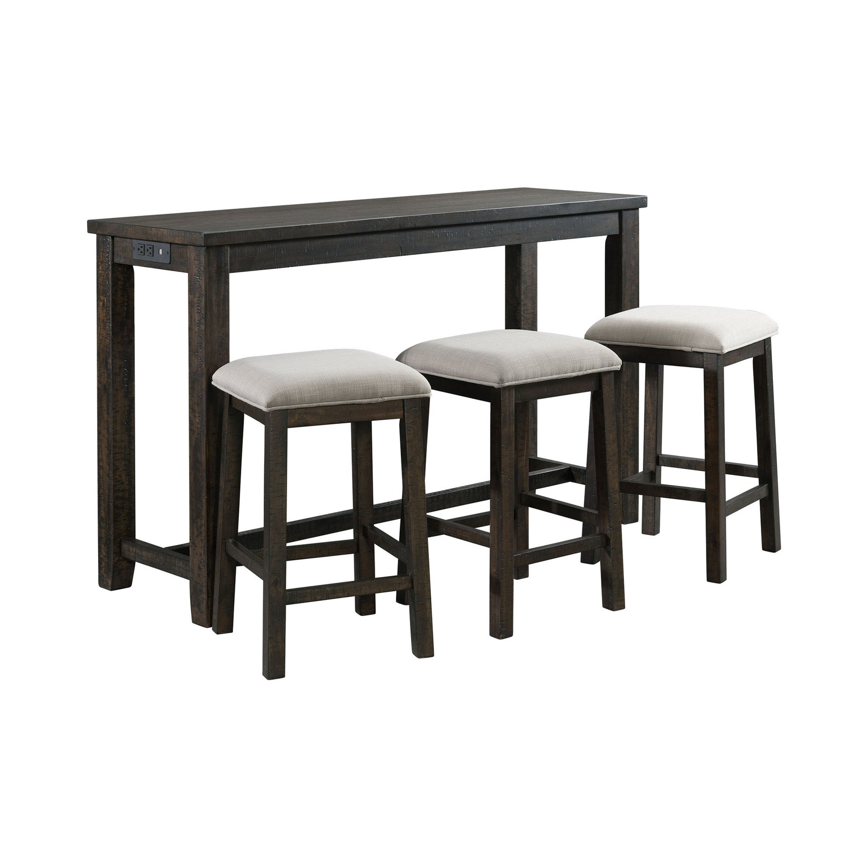 Stone Occasional Bar Table Single Pack (Table + Three Stools)