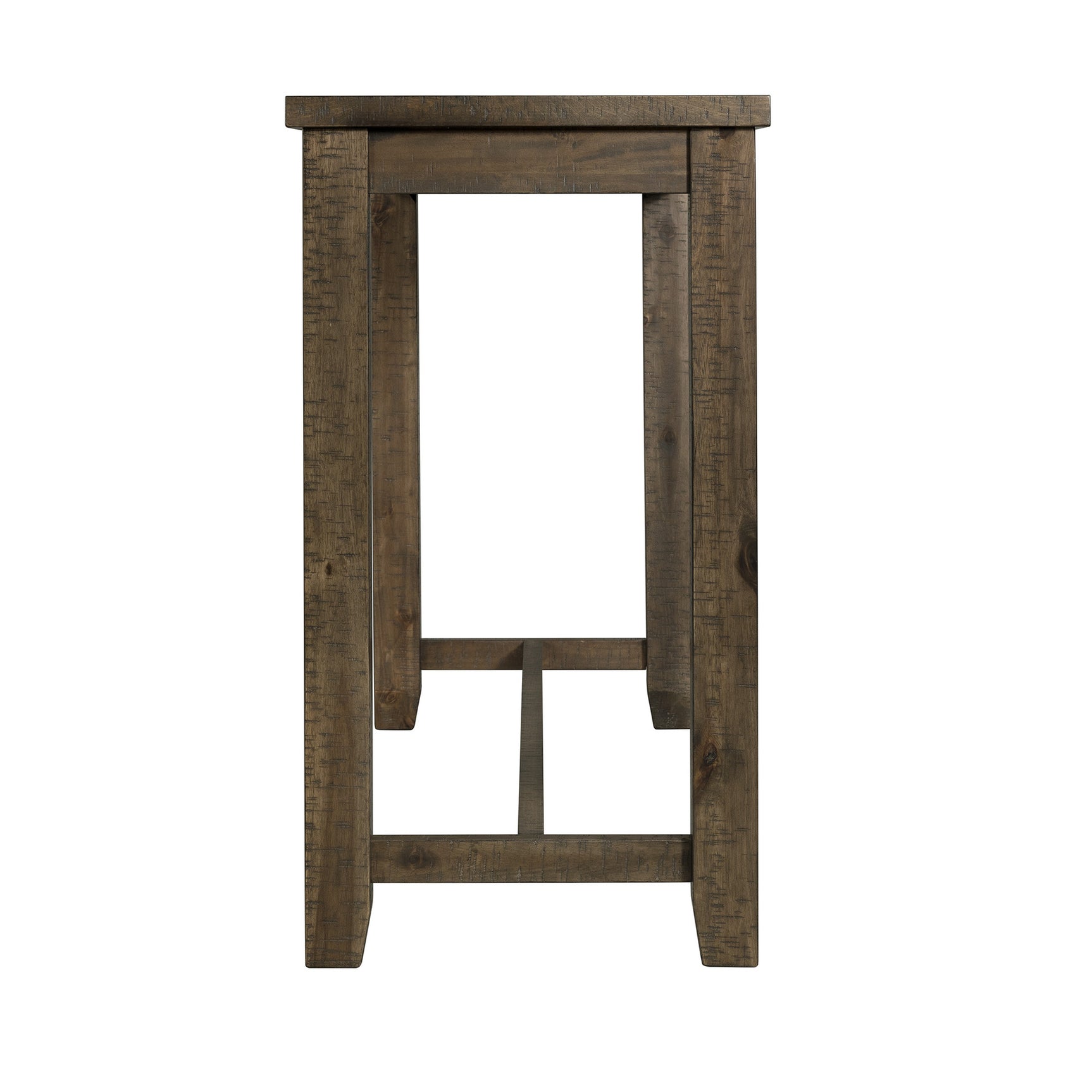Stone Occasional Bar Table Single Pack Gray Finish (Table + Three Stools)