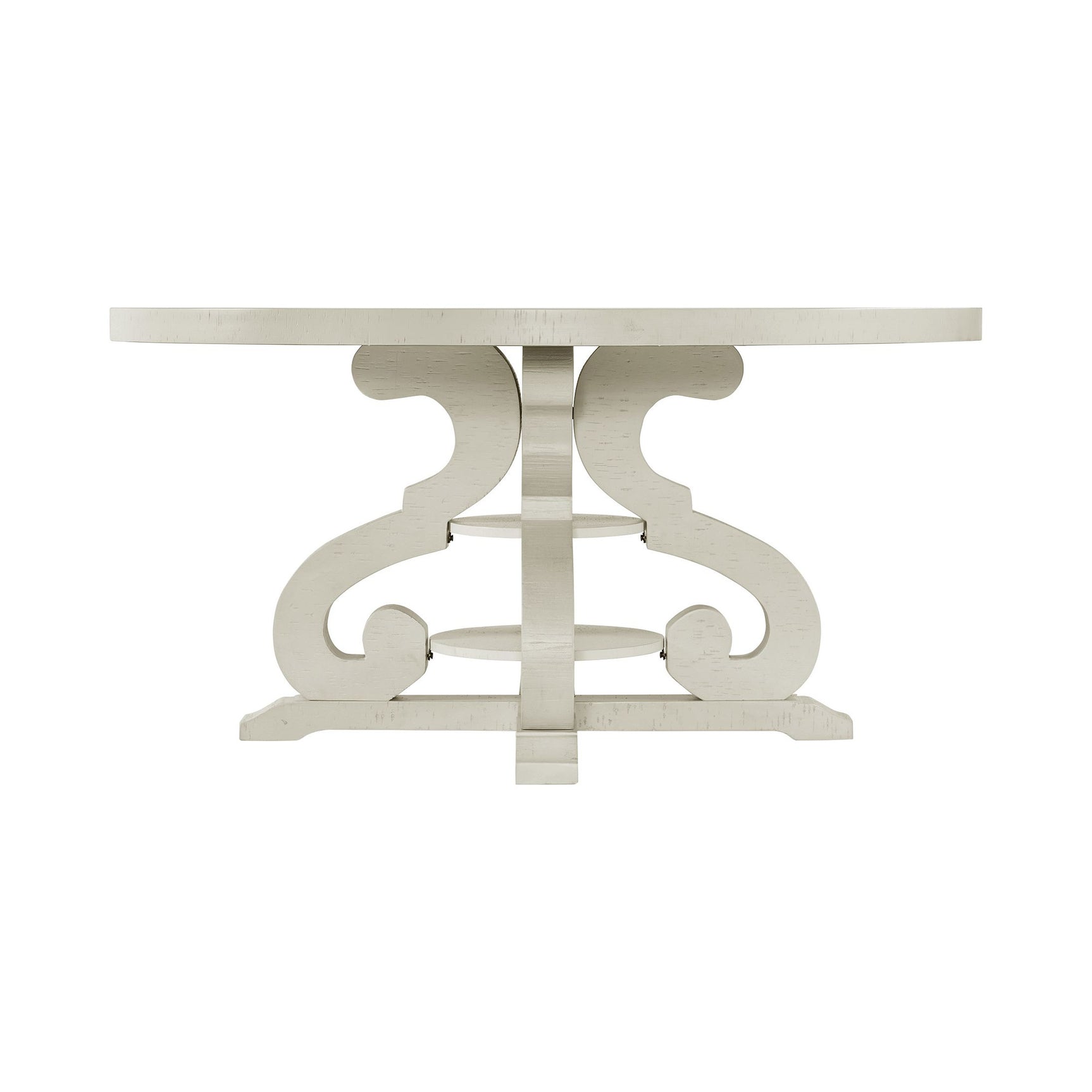 Stone Round Dining Table W/PU Base in White