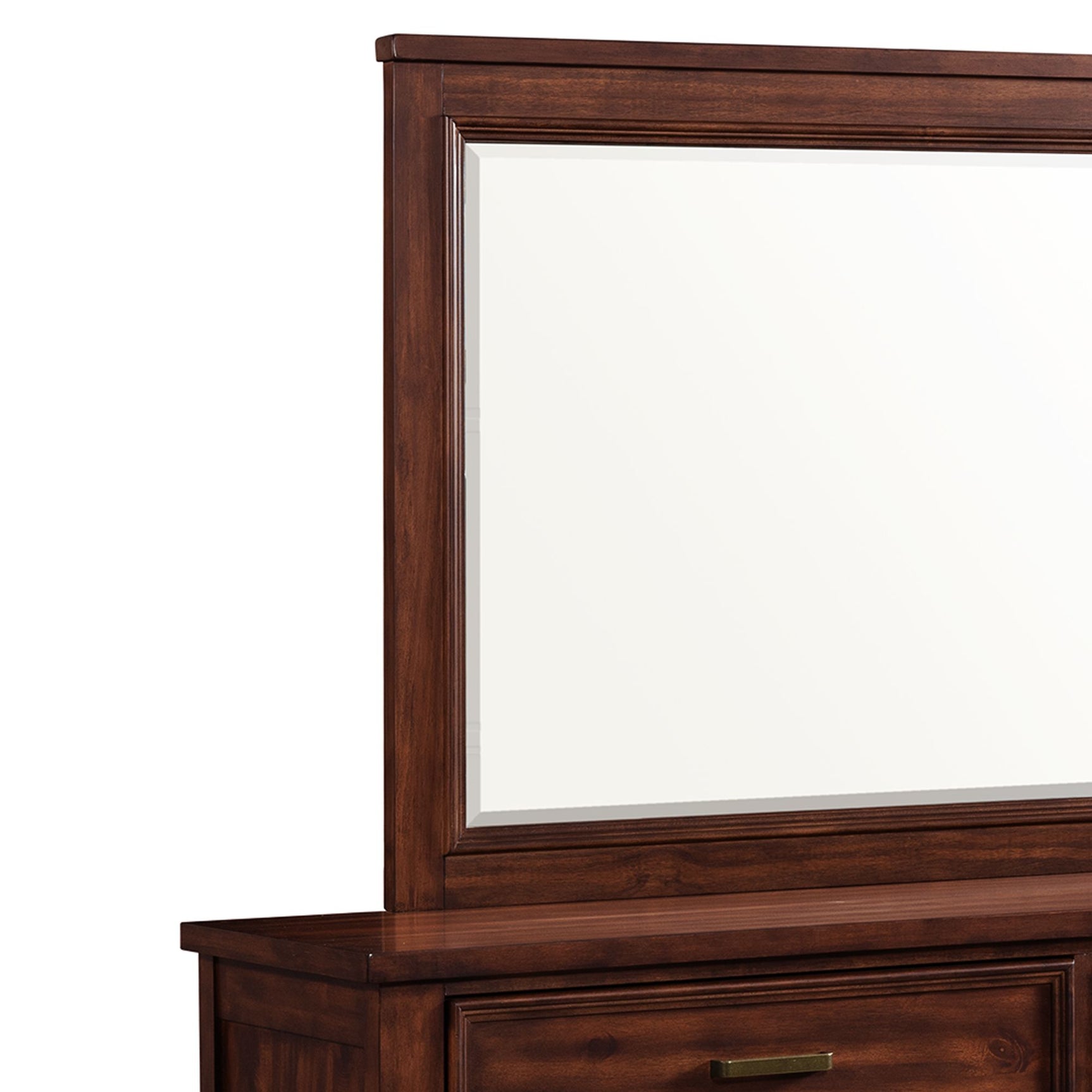 Sullivan Dresser and Mirror Set in Rich Cherry - Tampa Furniture Outlet