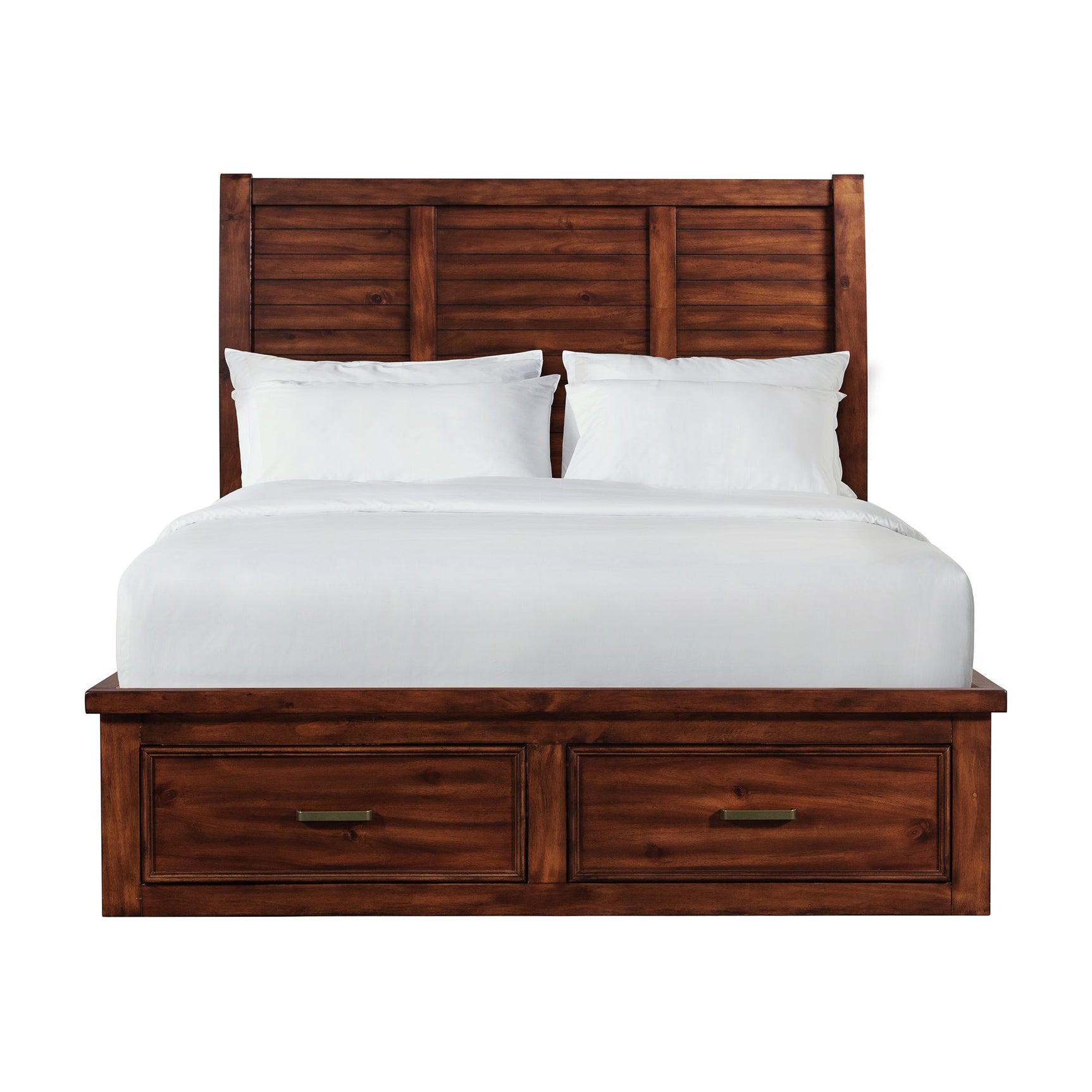 Sullivan Queen Storage Bed in Rich Cherry - Tampa Furniture Outlet