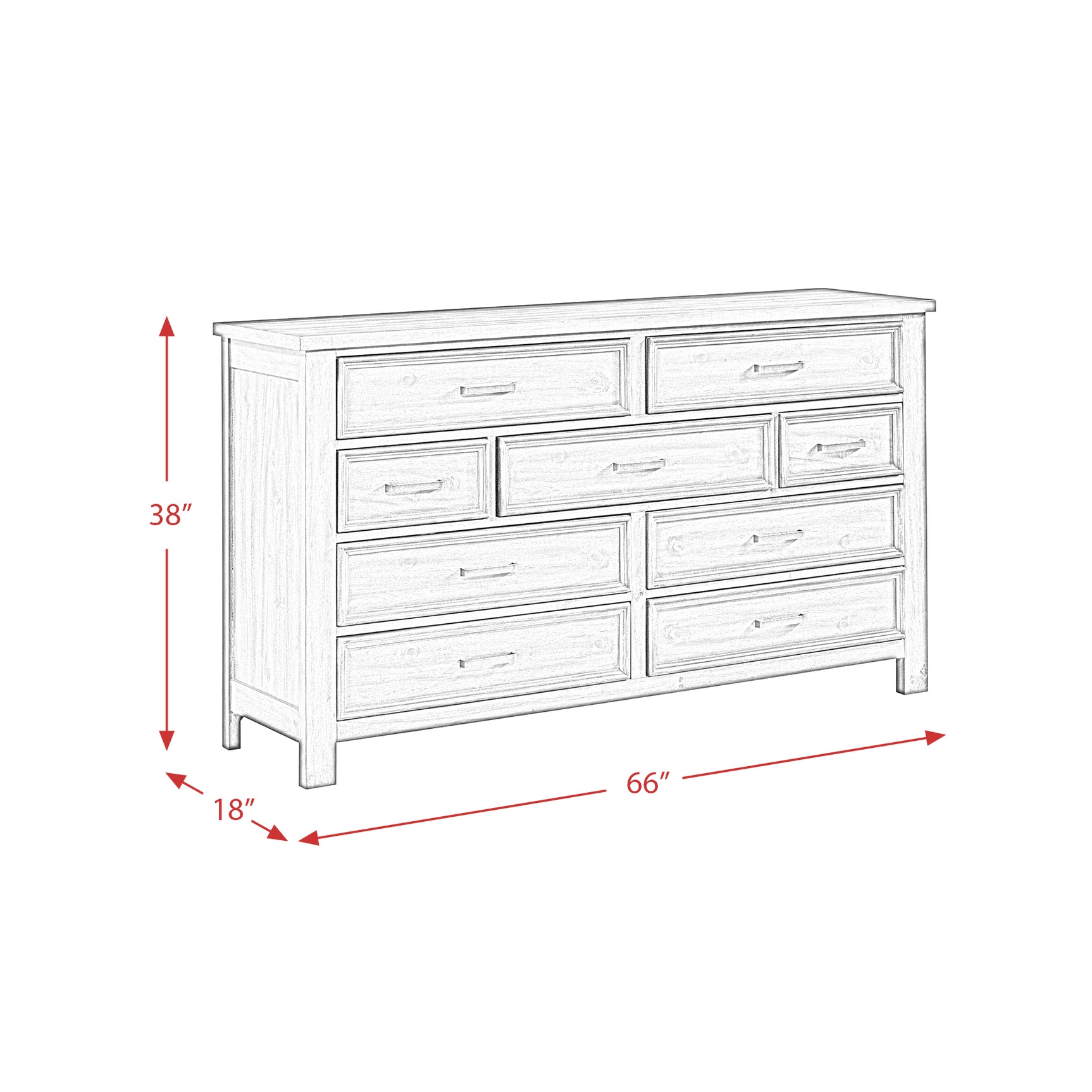 Sullivan 9-Drawer Dresser in Drift Grey - Tampa Furniture Outlet