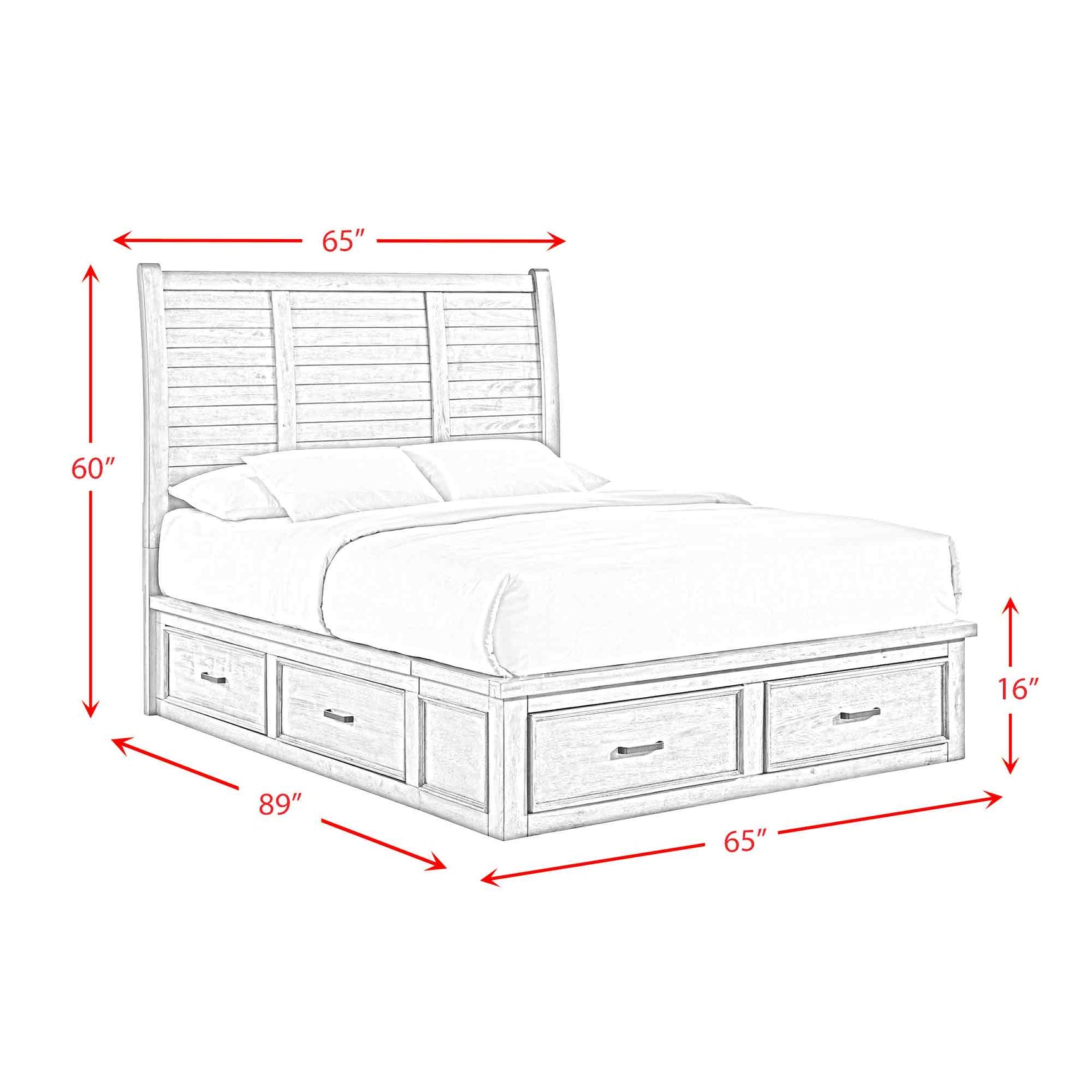 Sullivan Queen Storage Bed in Drift Grey - Tampa Furniture Outlet