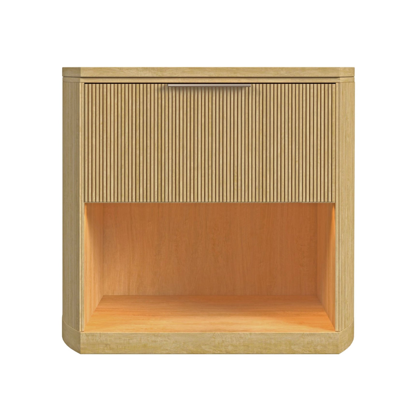 Sylvie 1-Drawer Nightstand with Touch Light in Natural LED - Tampa Furniture Outlet