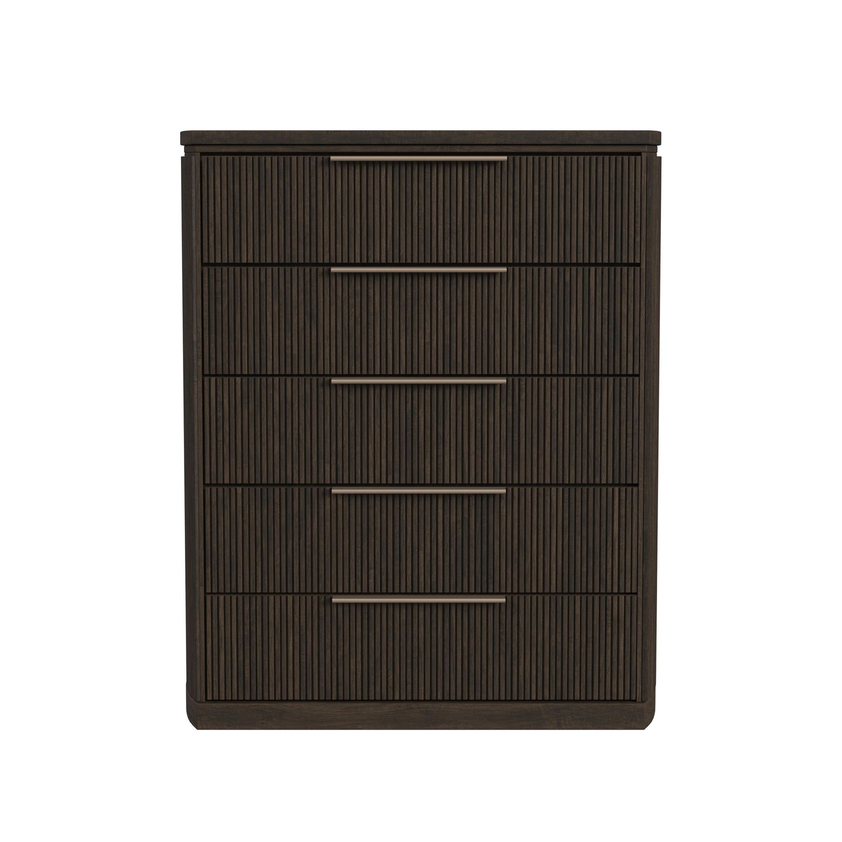 Sylvie 5-Drawer Chest in Dark Brown - Tampa Furniture Outlet