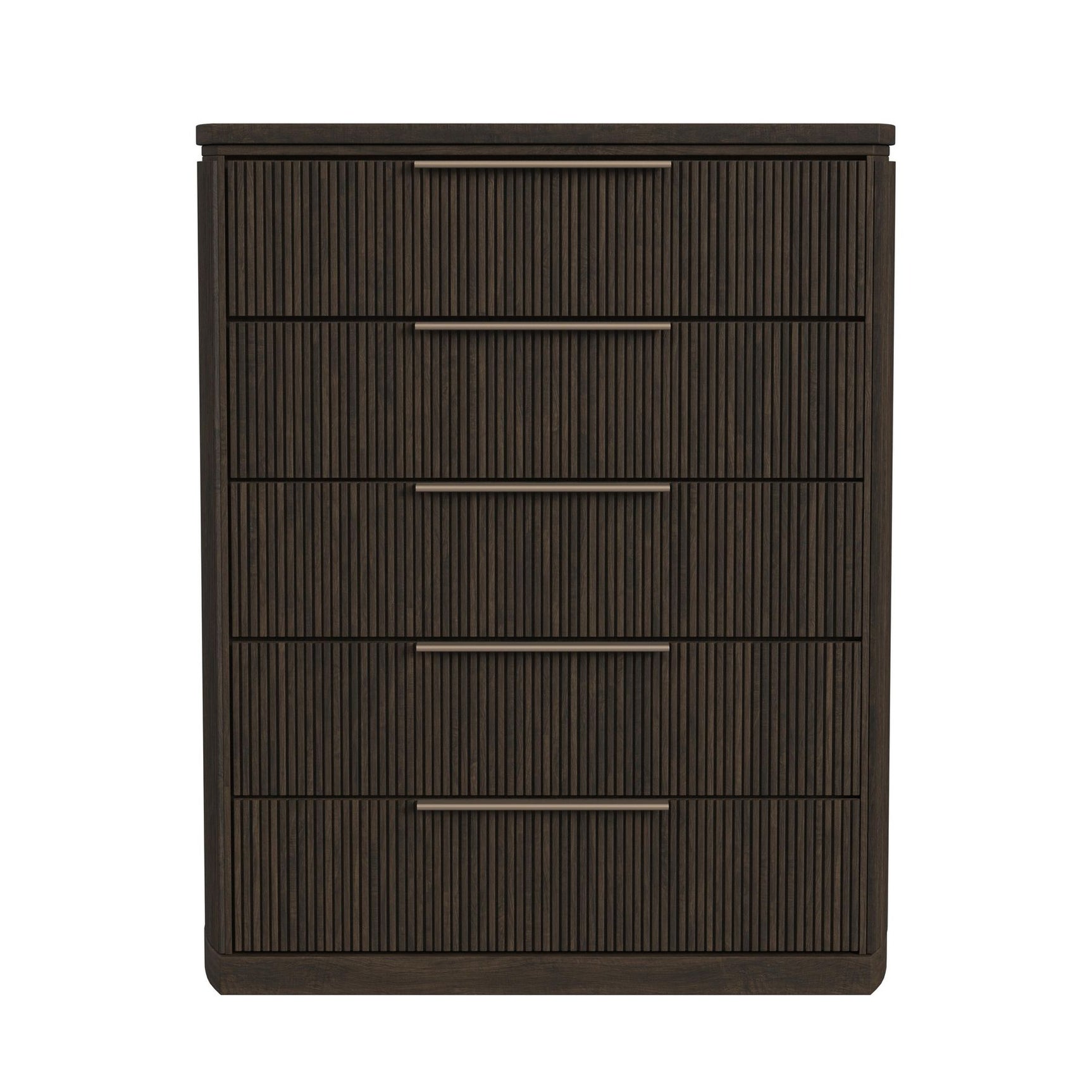 Sylvie 5-Drawer Chest in Dark Brown