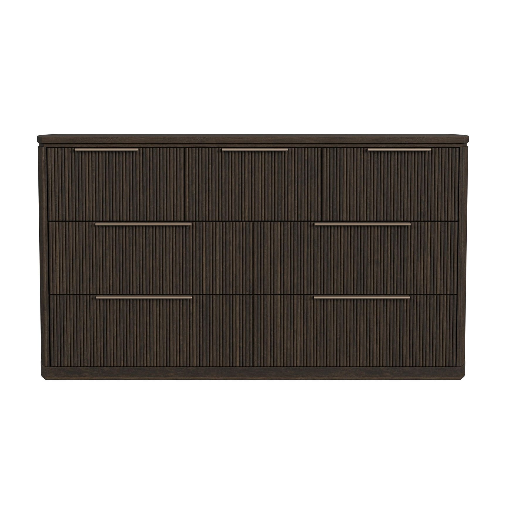 Sylvie 7-Drawer Dresser in Dark Brown - Tampa Furniture Outlet