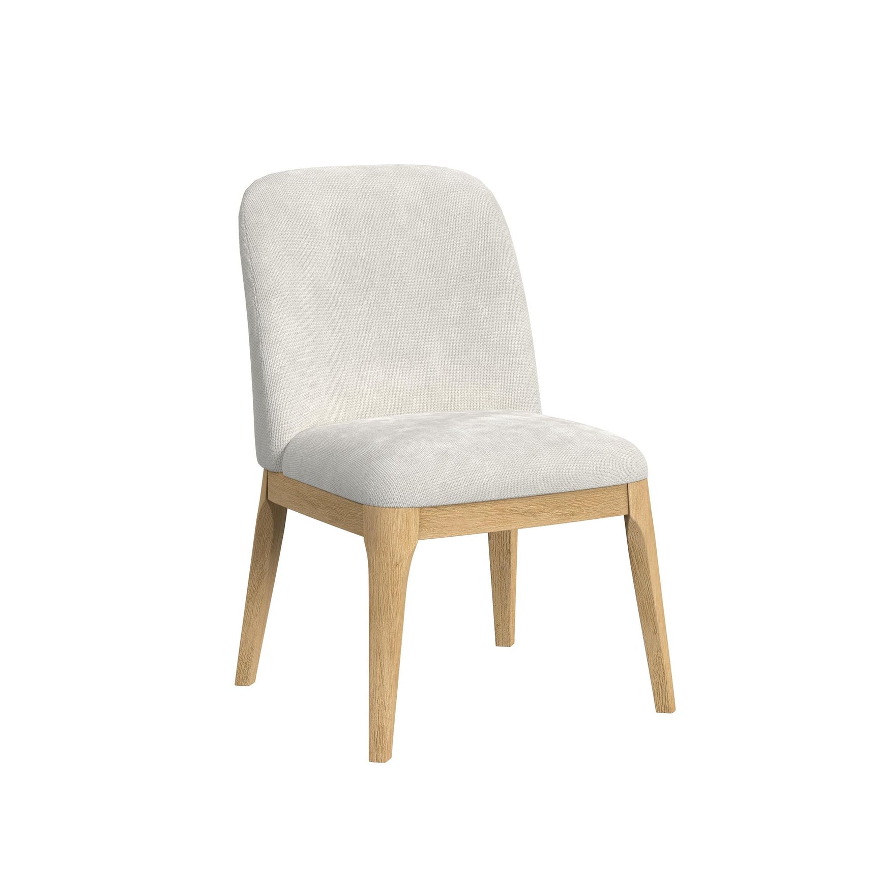 Sylvie Dining Side Chair with White Fabric in Natural (2 Per Carton) - Tampa Furniture Outlet