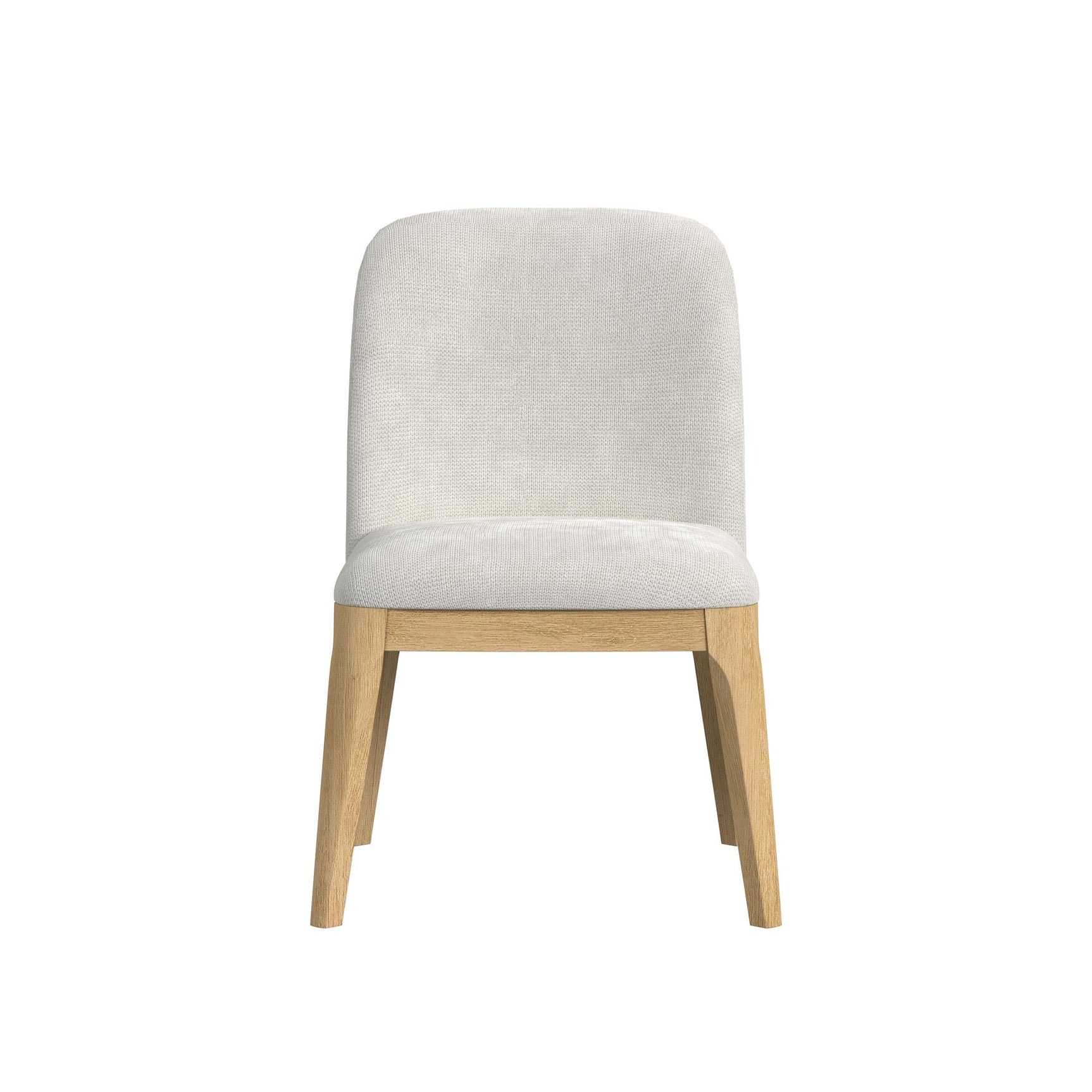 Sylvie Dining Side Chair with White Fabric in Natural (2 Per Carton) - Tampa Furniture Outlet