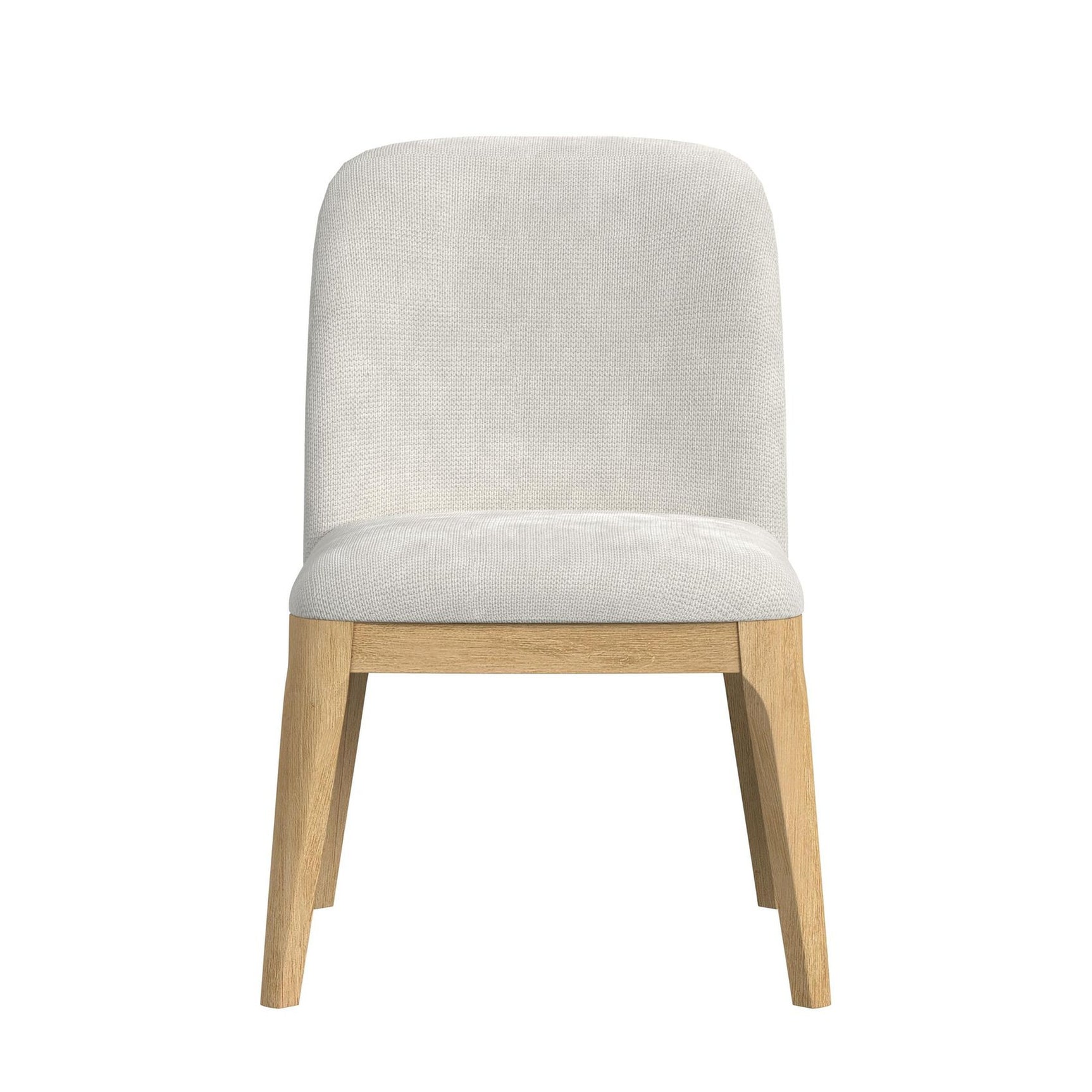Sylvie Dining Side Chair with White Fabric in Natural (2 Per Carton)