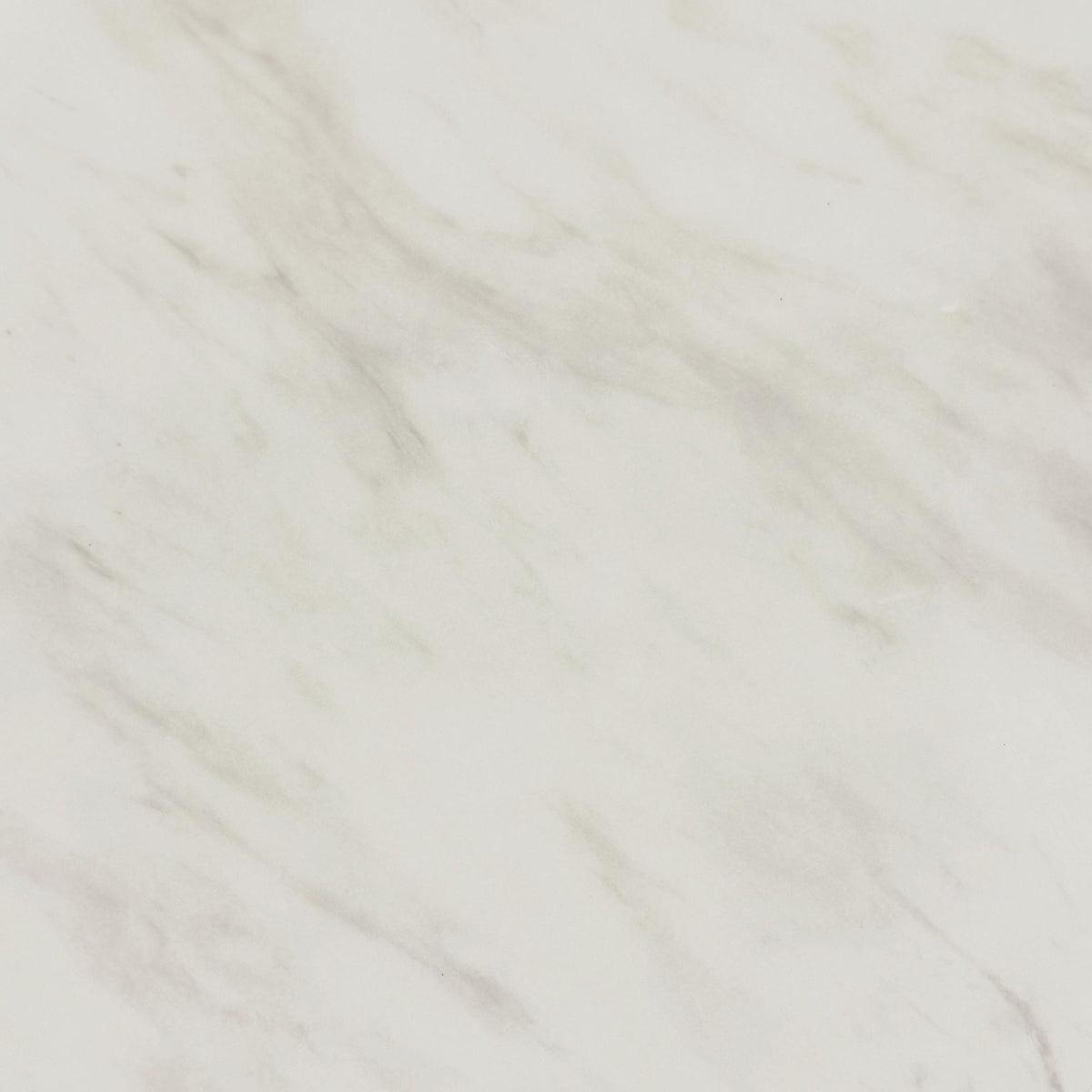 Sylvie Round Coffee Table with White Faux Marble Top and Base in Natural