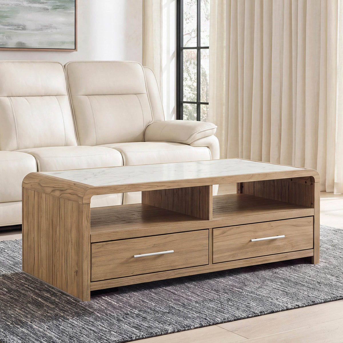 Tampa Furniture Outlet - Ashley Furniture - Dovander Coffee Table - Rectangular Cocktail Table - T1121-1