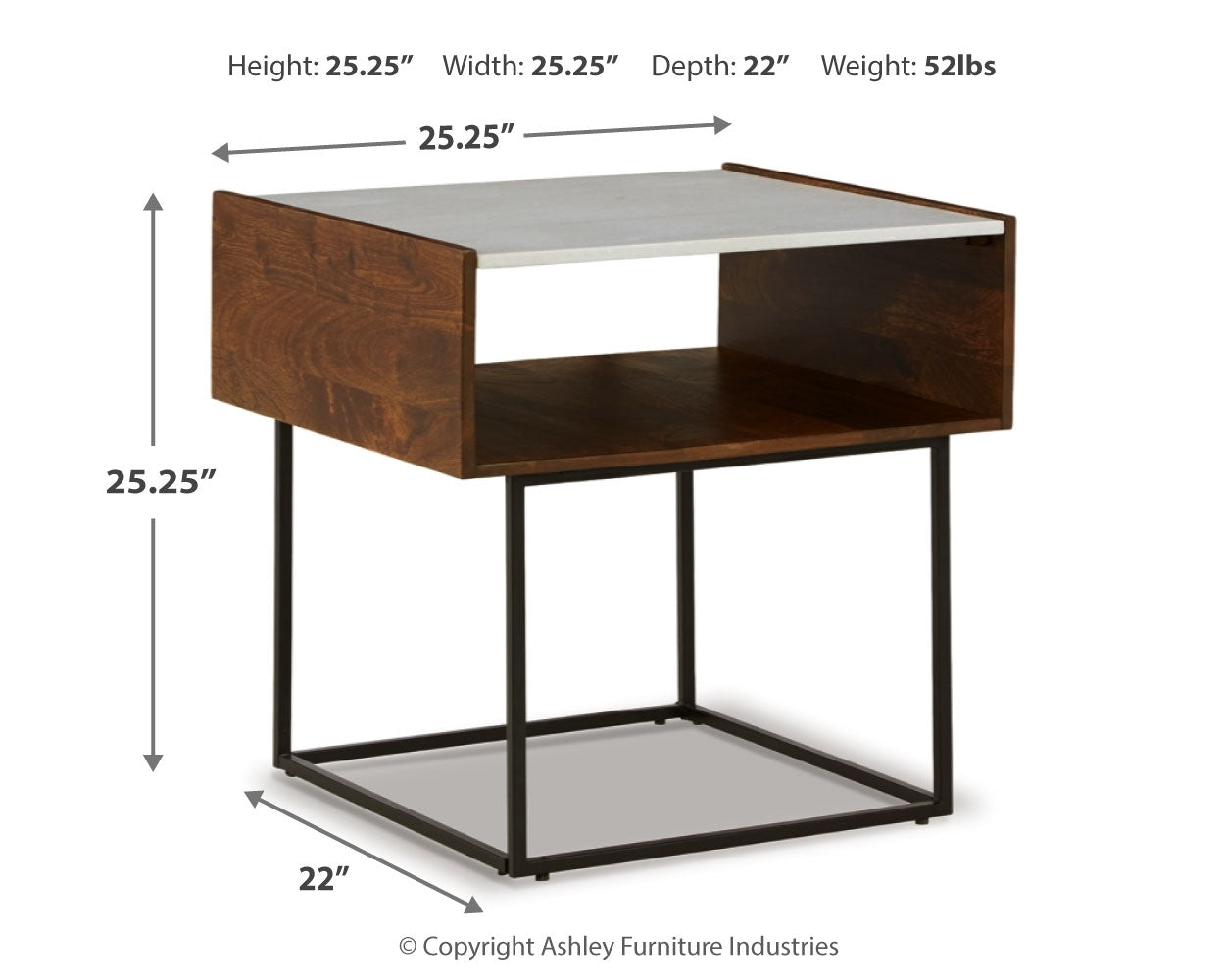 Rusitori End Table - Tampa Furniture Outlet