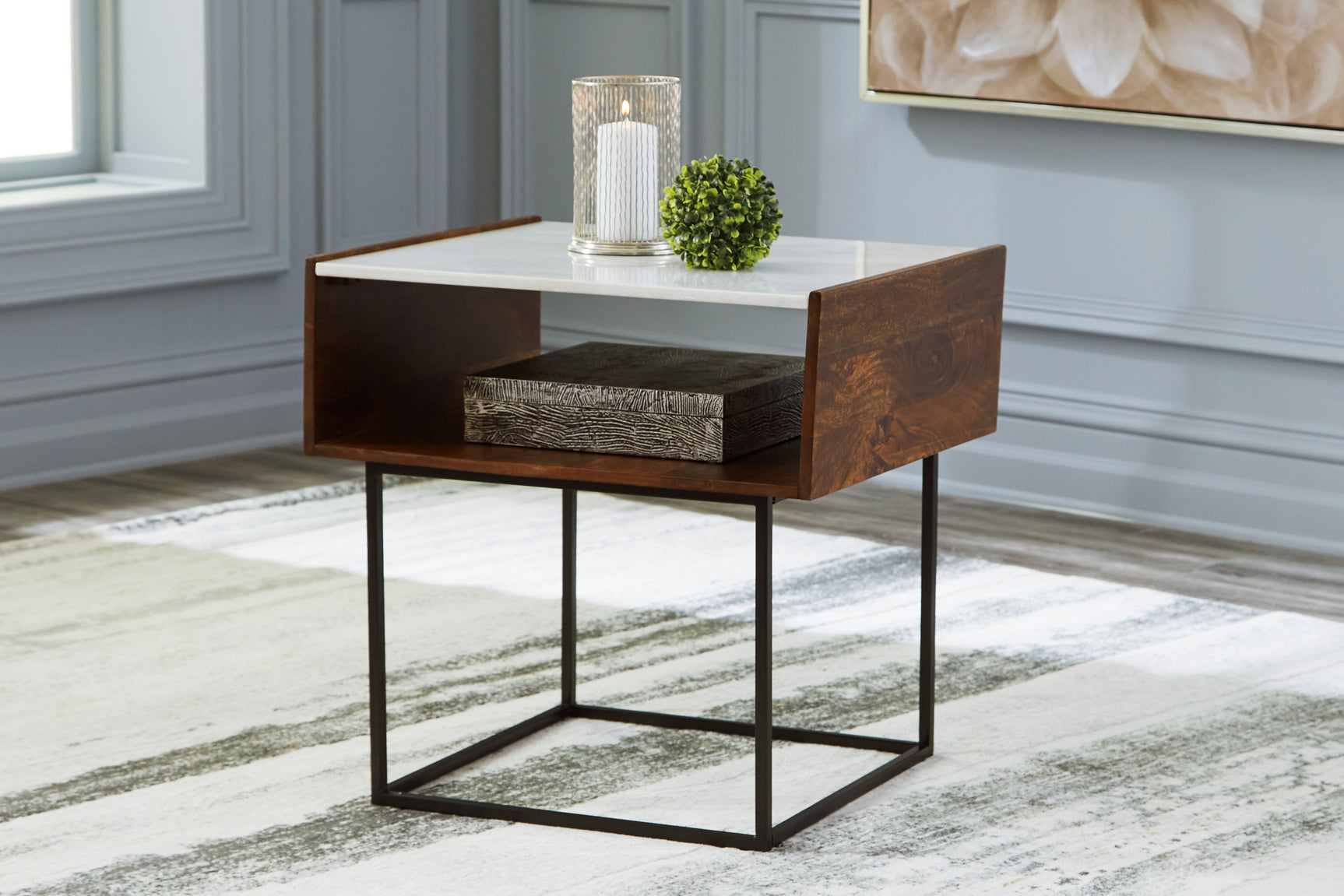 Tampa Furniture Outlet - Ashley Furniture - Rusitori End Table - Rectangular End Table / Multi - T169-3