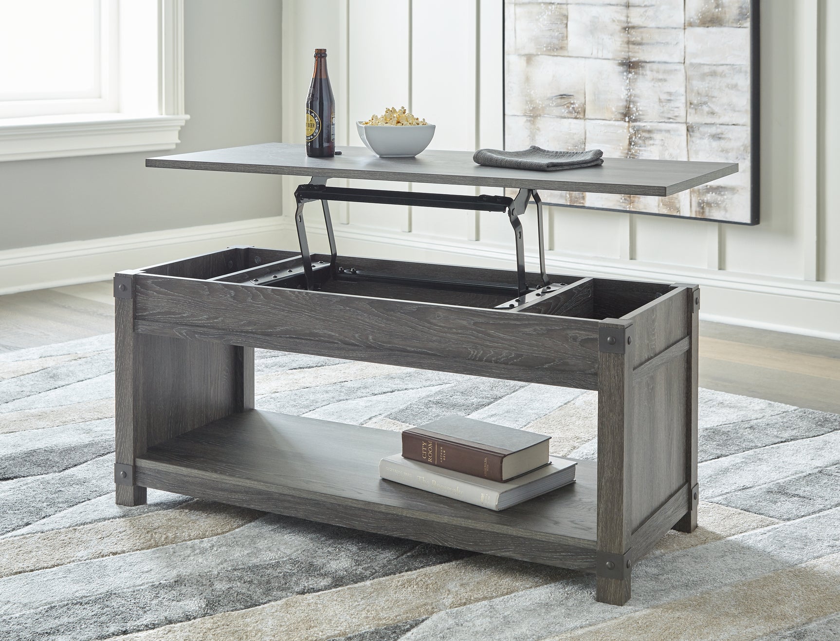 Freedan Lift-Top Coffee Table - Tampa Furniture Outlet