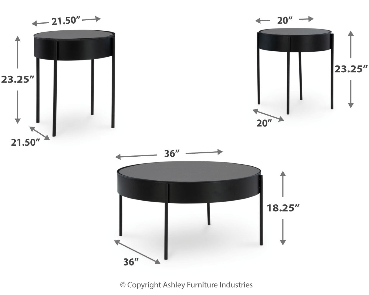 Ardoline Table (Set of 3) - Tampa Furniture Outlet