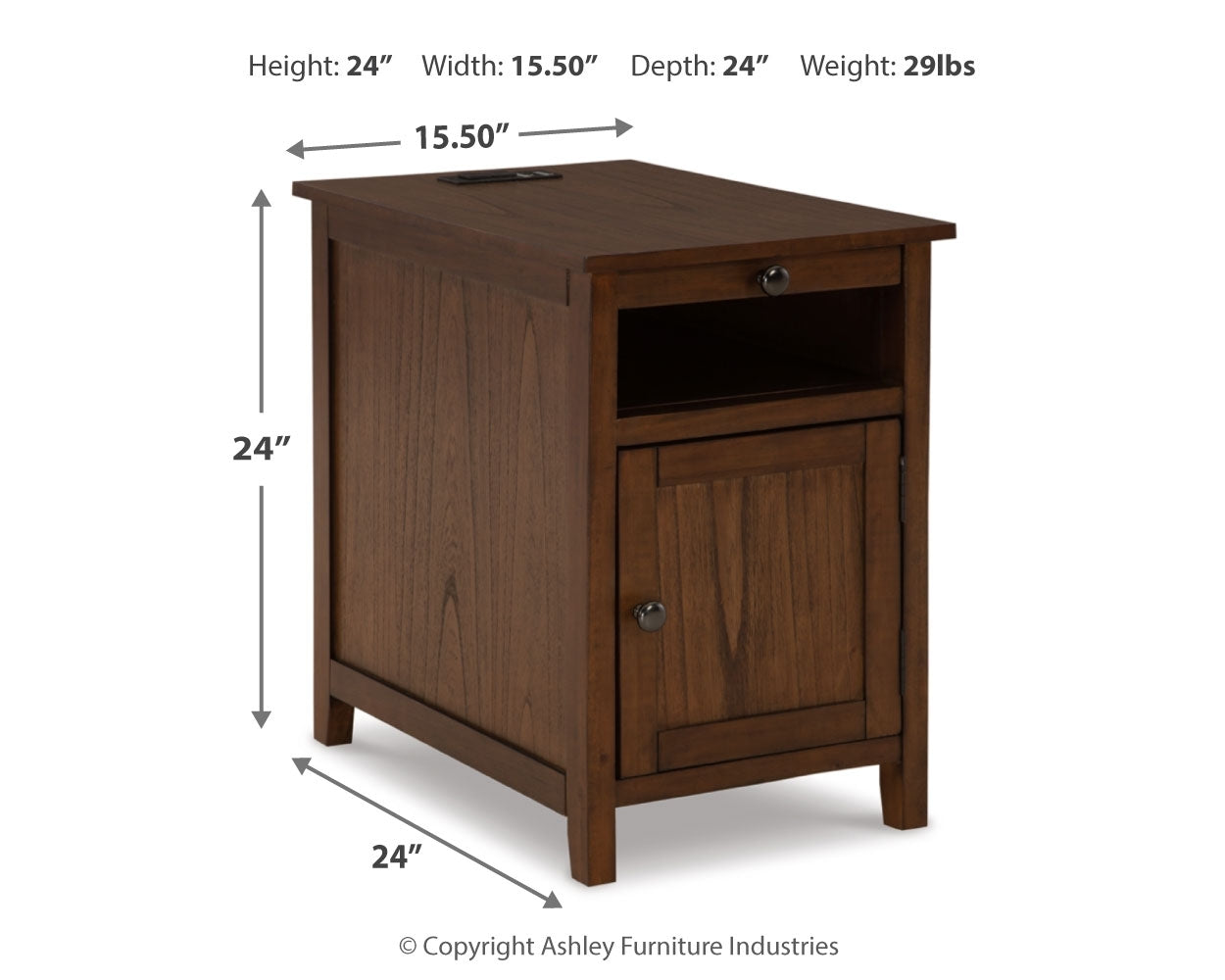 Treytown Chairside End Table - Tampa Furniture Outlet