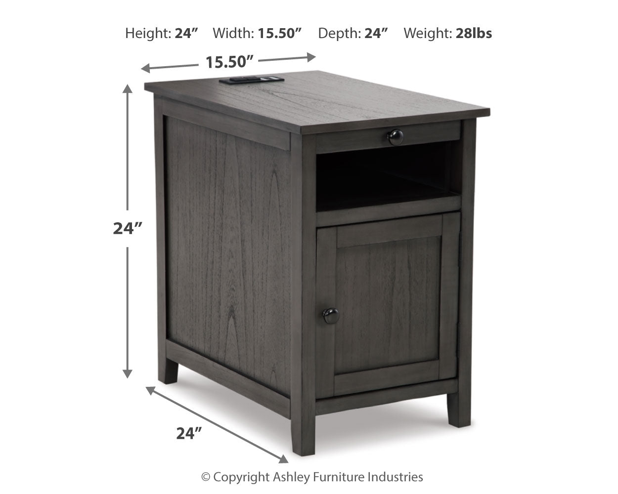 Treytown Chairside End Table - Tampa Furniture Outlet