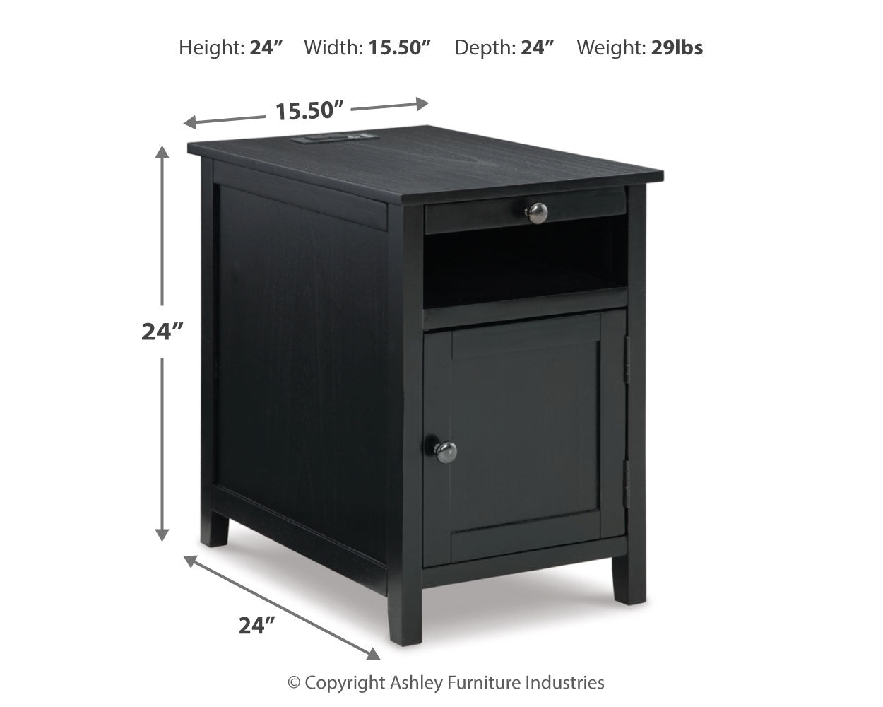 Treytown Chairside End Table - Tampa Furniture Outlet