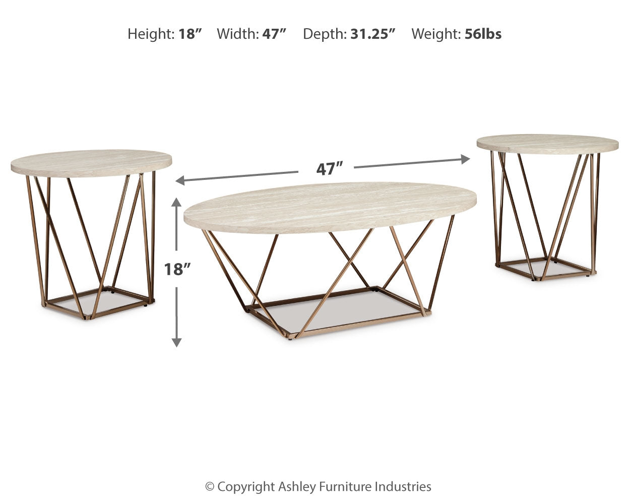 Tarica Table (Set of 3) - Tampa Furniture Outlet