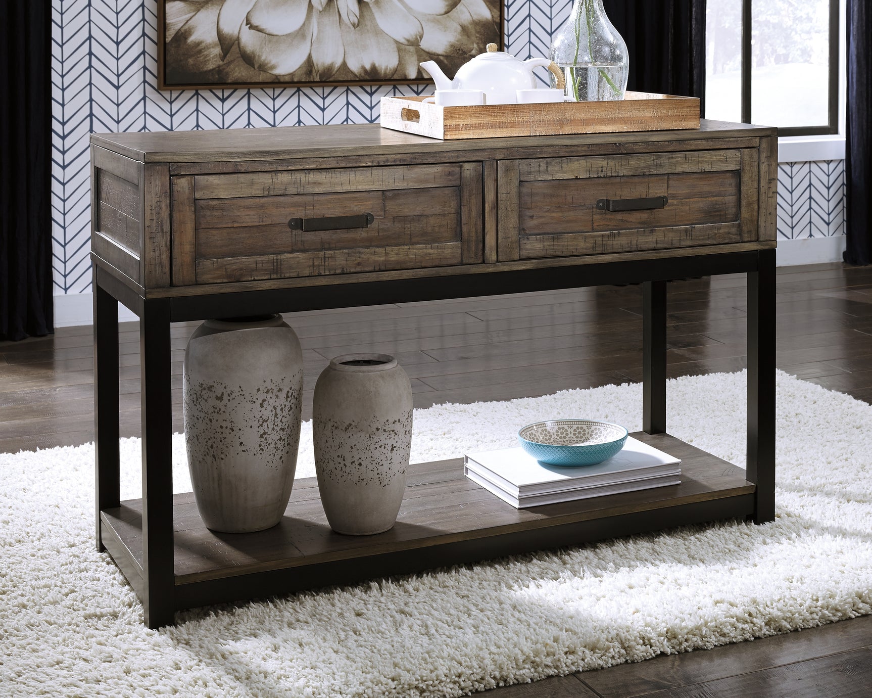 Johurst Sofa/Console Table - Tampa Furniture Outlet