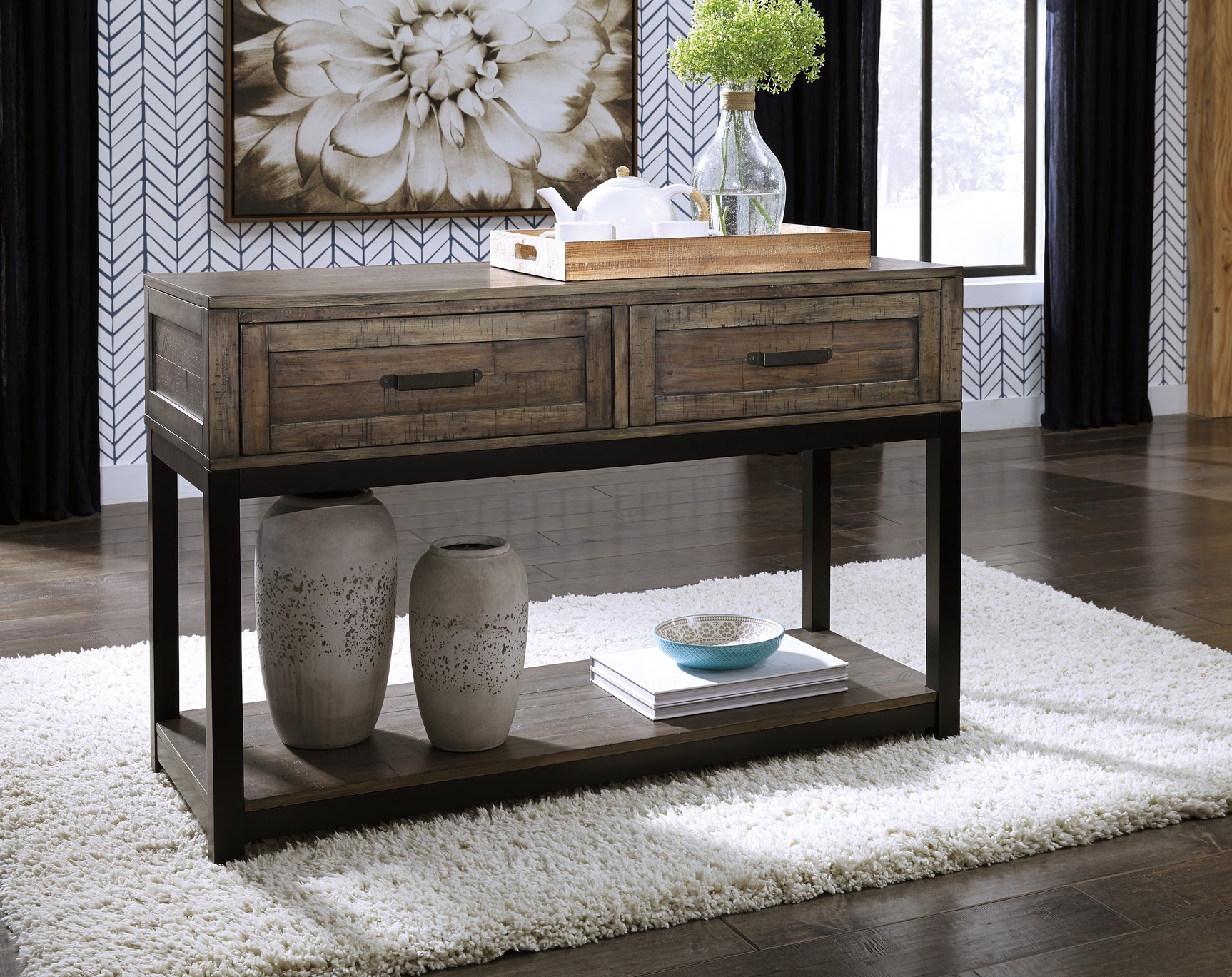 Johurst Sofa/Console Table - Tampa Furniture Outlet