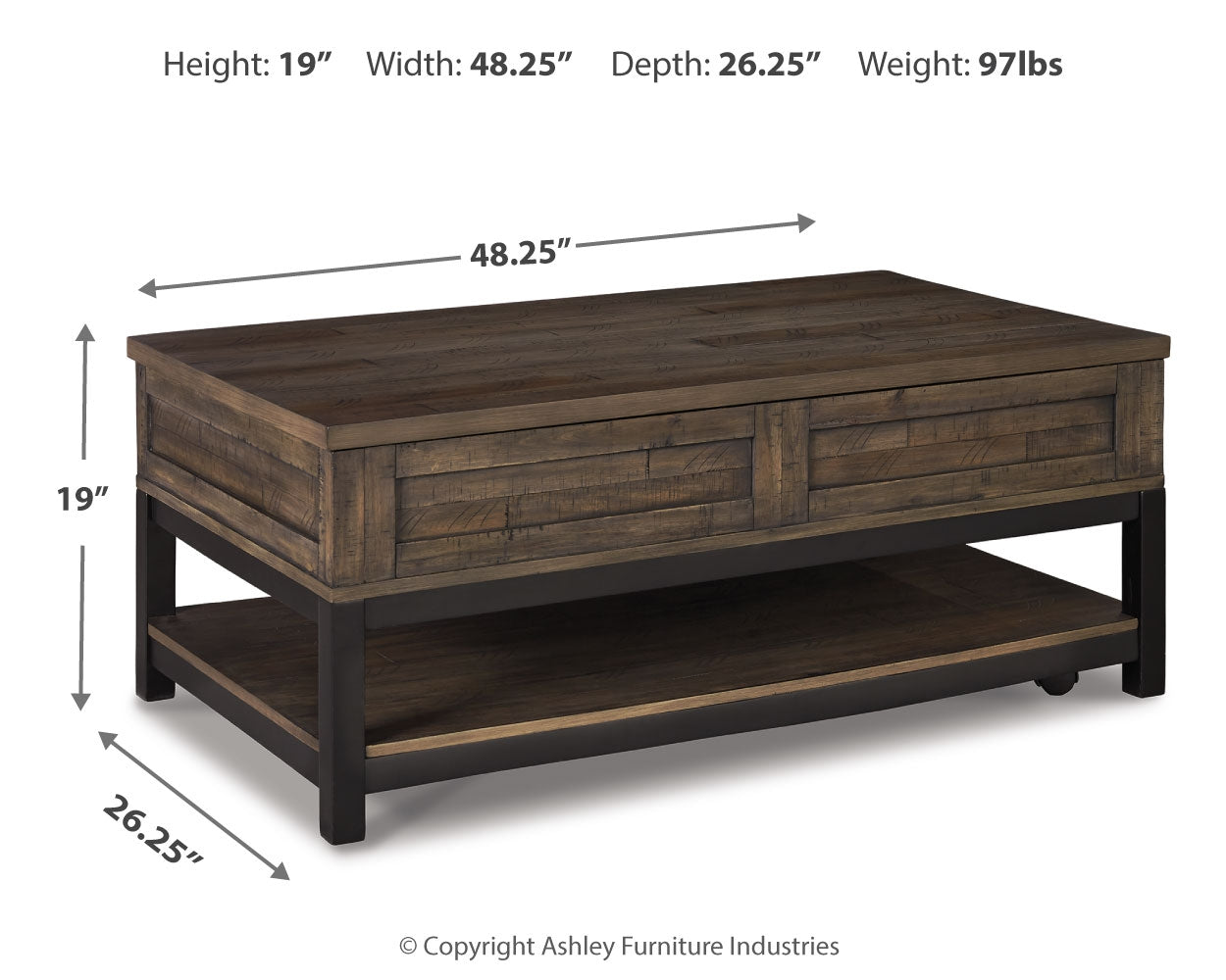 Johurst Coffee Table with Lift Top - Tampa Furniture Outlet