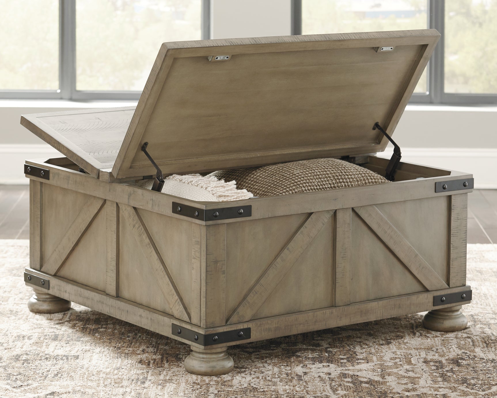 Aldwin Coffee Table With Storage - Tampa Furniture Outlet