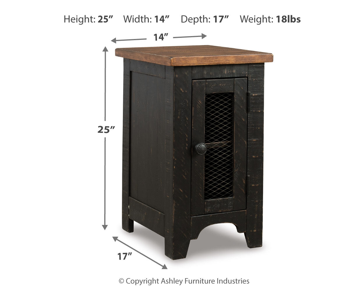Valebeck Chairside End Table - Tampa Furniture Outlet