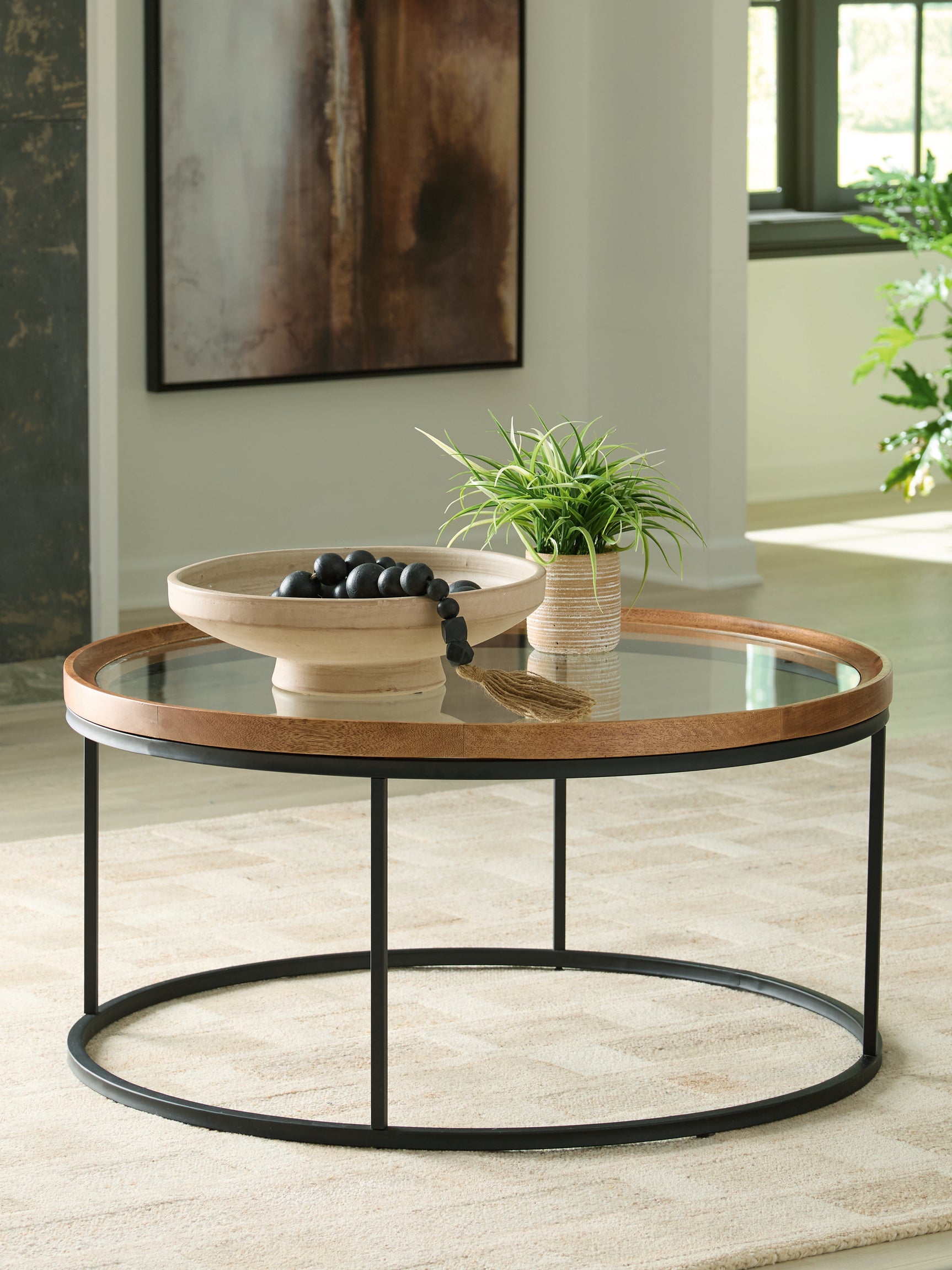 Tampa Furniture Outlet - Ashley Furniture - Noraluna Coffee Table - Round Cocktail Table - T502-8
