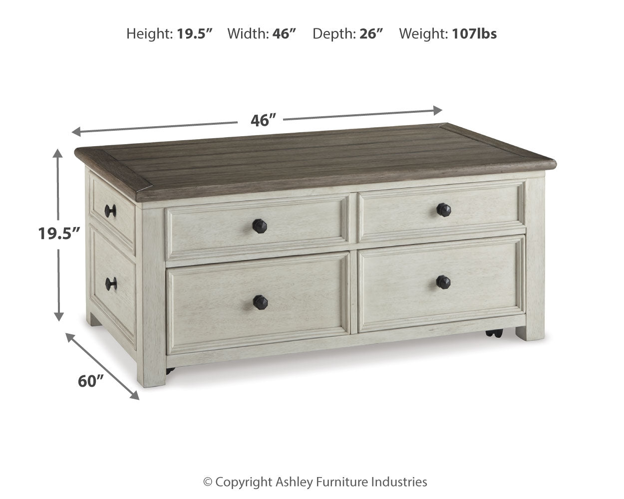 Bolanburg Coffee Table with Lift Top - Tampa Furniture Outlet