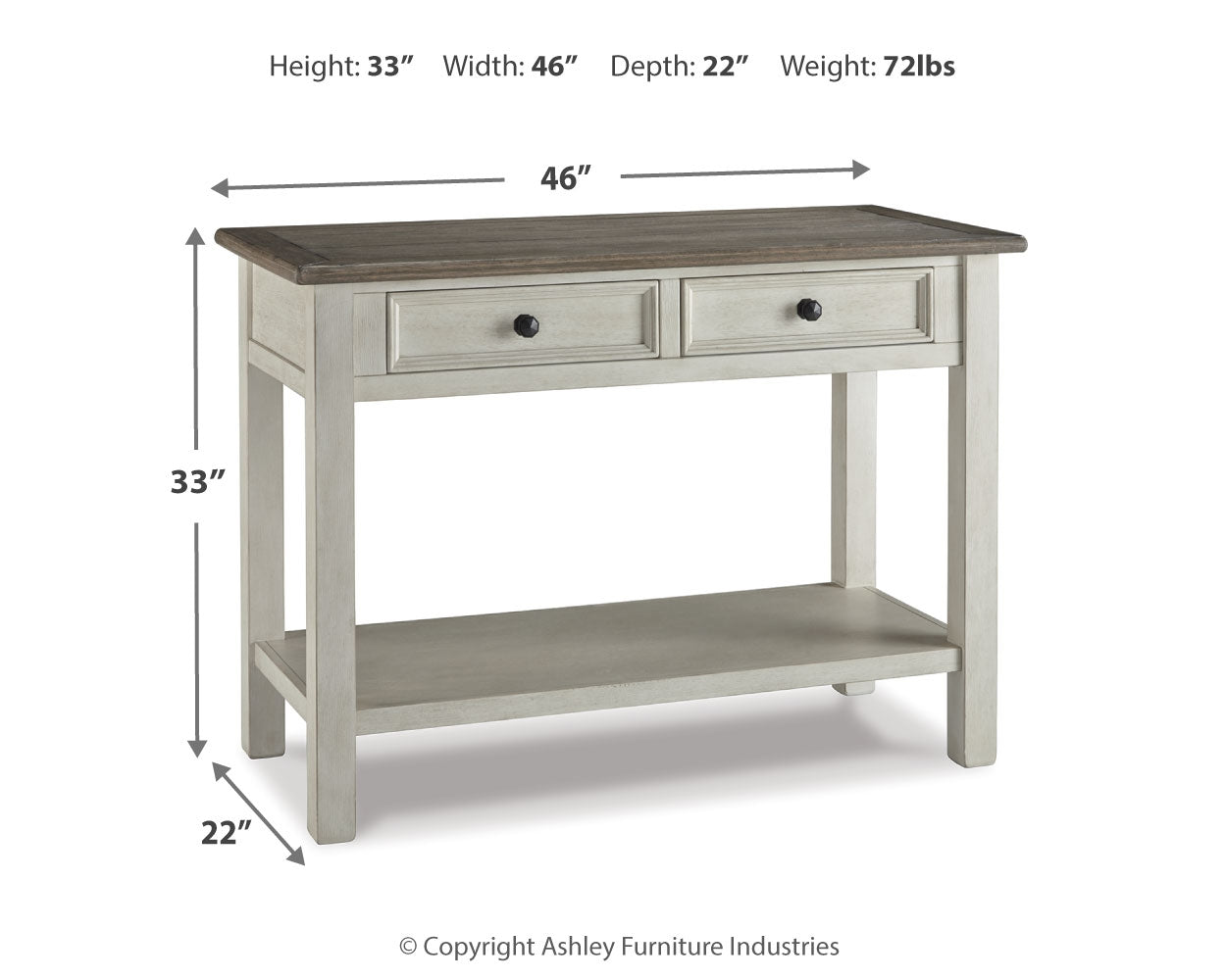 Bolanburg Sofa/Console Table - Tampa Furniture Outlet