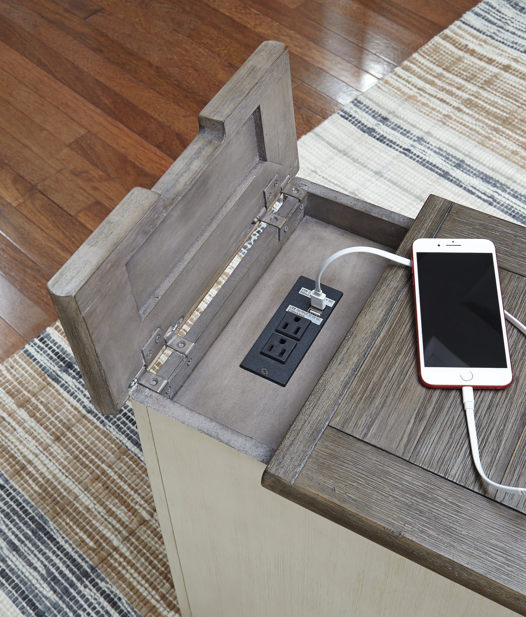 Bolanburg Chairside End Table with USB Ports & Outlets - Tampa Furniture Outlet