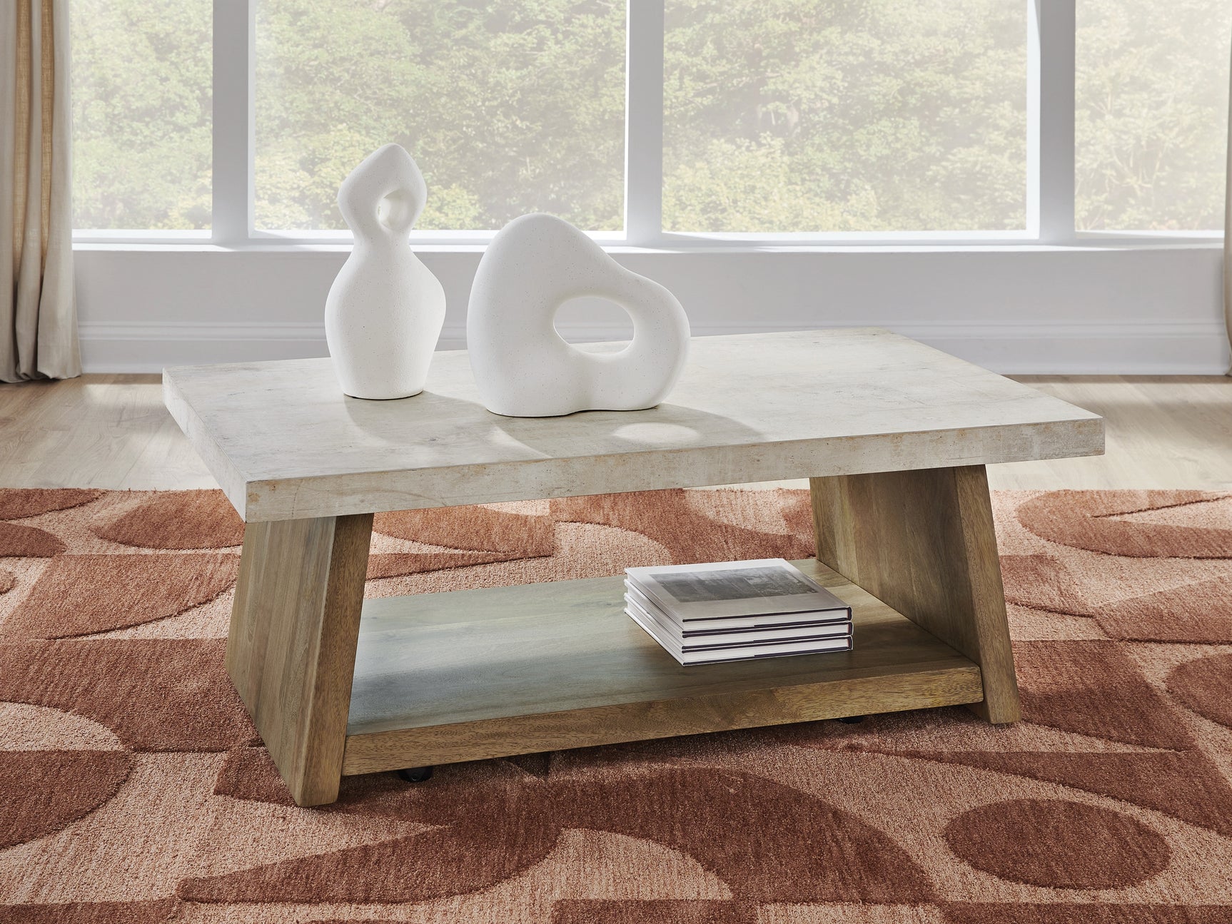 Tampa Furniture Outlet - Ashley Furniture - Brendalhouse Coffee Table - Rectangular Cocktail Table / Light Brown - T642-1