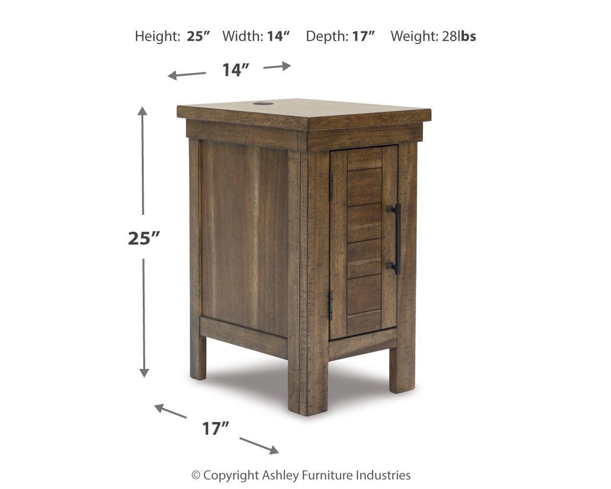 Moriville Chairside End Table - Tampa Furniture Outlet