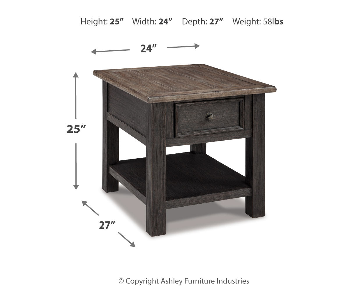 Tyler Creek End Table - Tampa Furniture Outlet