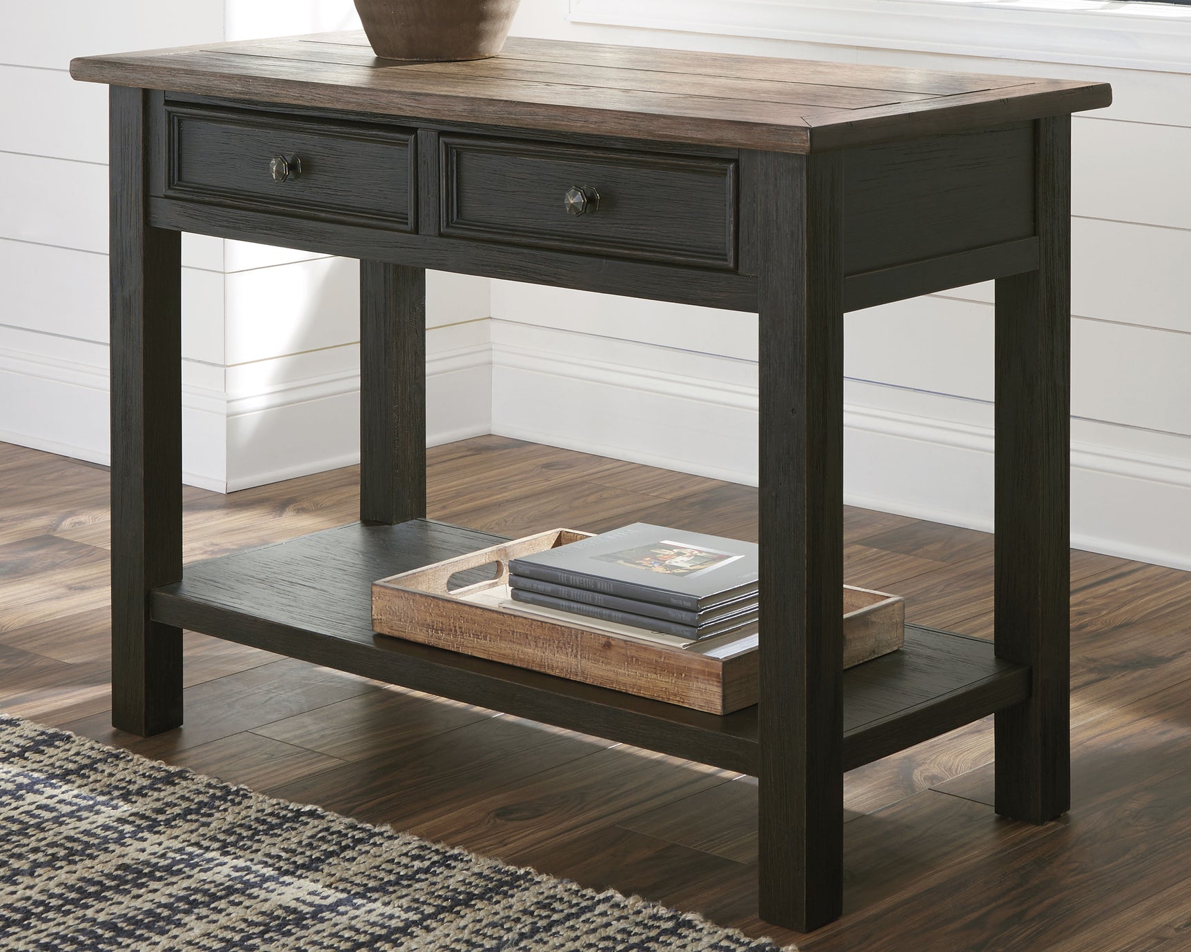 Tampa Furniture Outlet - Ashley Furniture - Tyler Creek Sofa/Console Table - Sofa Table / Grayish Brown/Black - T736-4