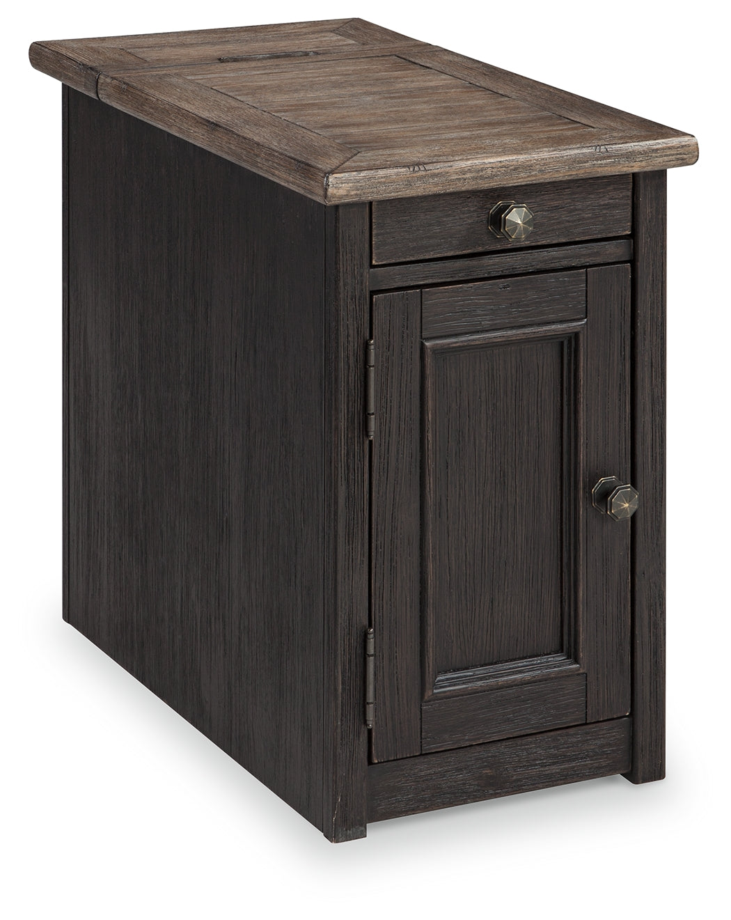 Tyler Creek Chairside End Table with USB Ports & Outlets - Tampa Furniture Outlet