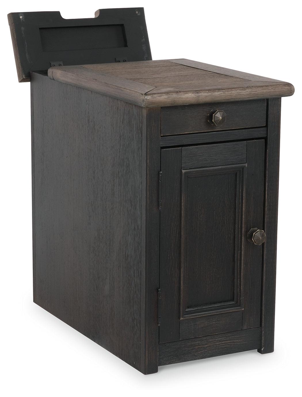 Tyler Creek Chairside End Table with USB Ports & Outlets - Tampa Furniture Outlet