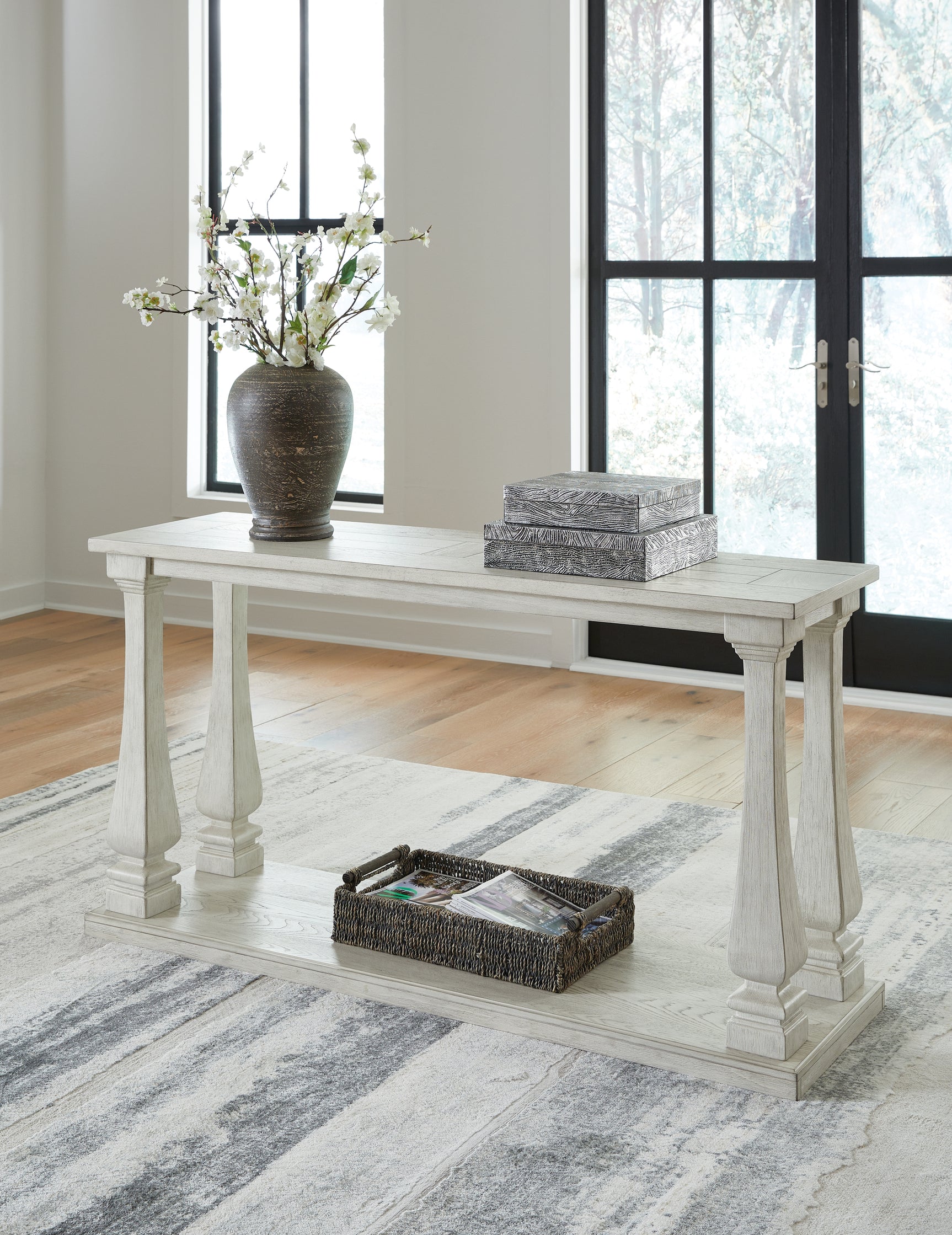 Tampa Furniture Outlet - Ashley Furniture - Arlendyne Sofa Table - Sofa Table / Antique White - T747-4